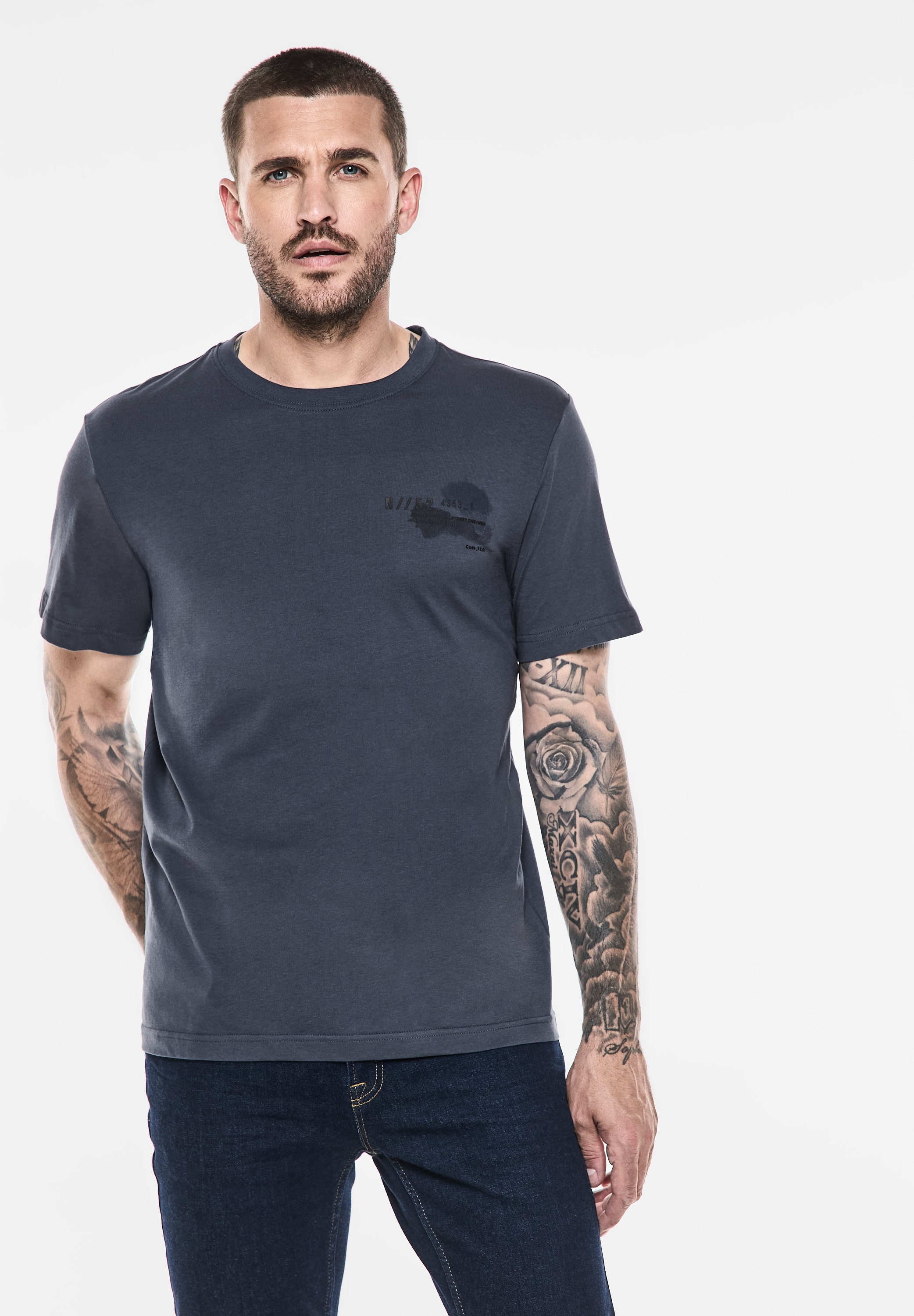 STREET ONE MEN T-Shirt, aus reiner Baumwolle