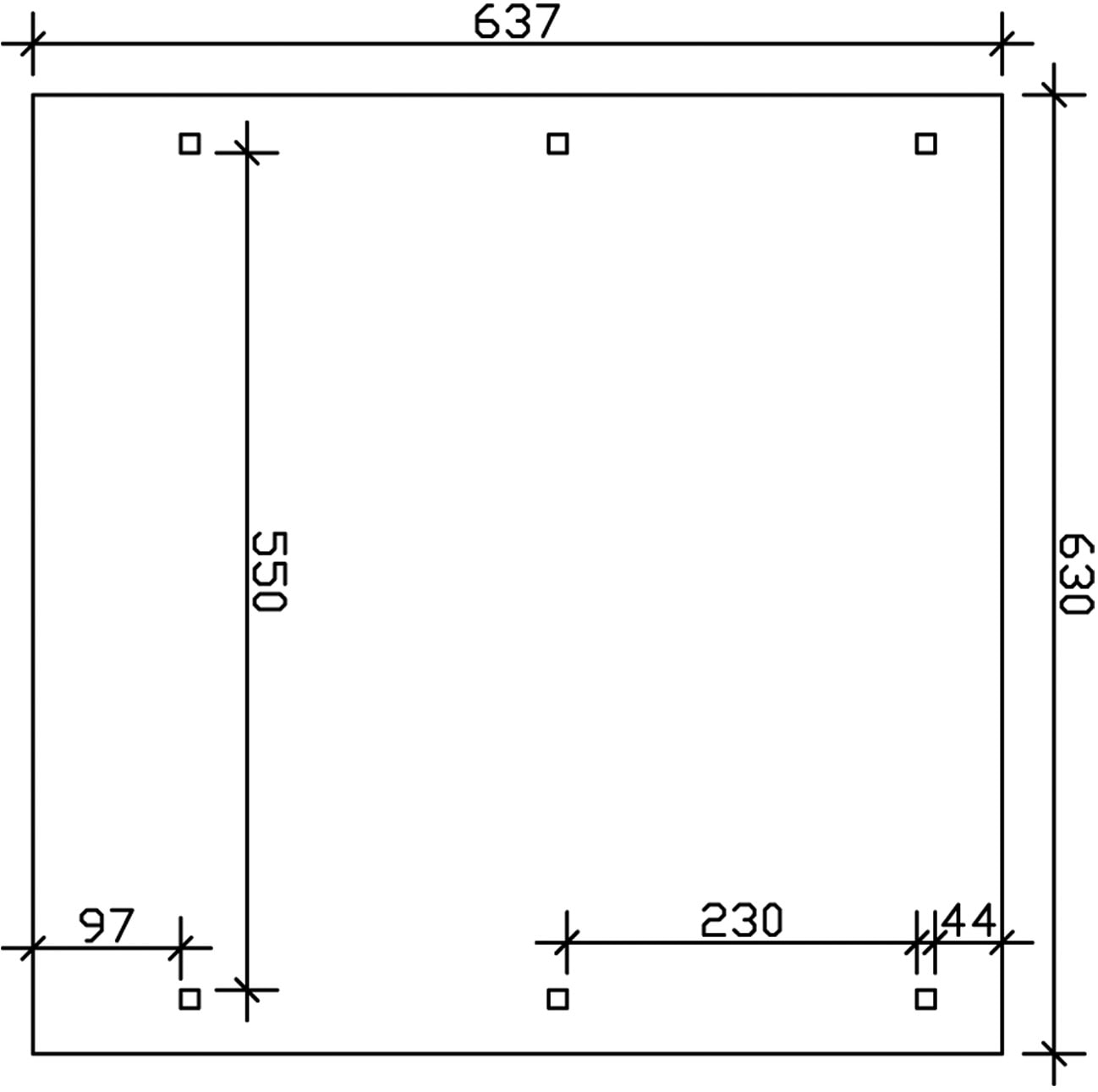 Skanholz Doppelcarport »Wendland«, Holz, 550 cm, Anthrazit, schwarze Blende