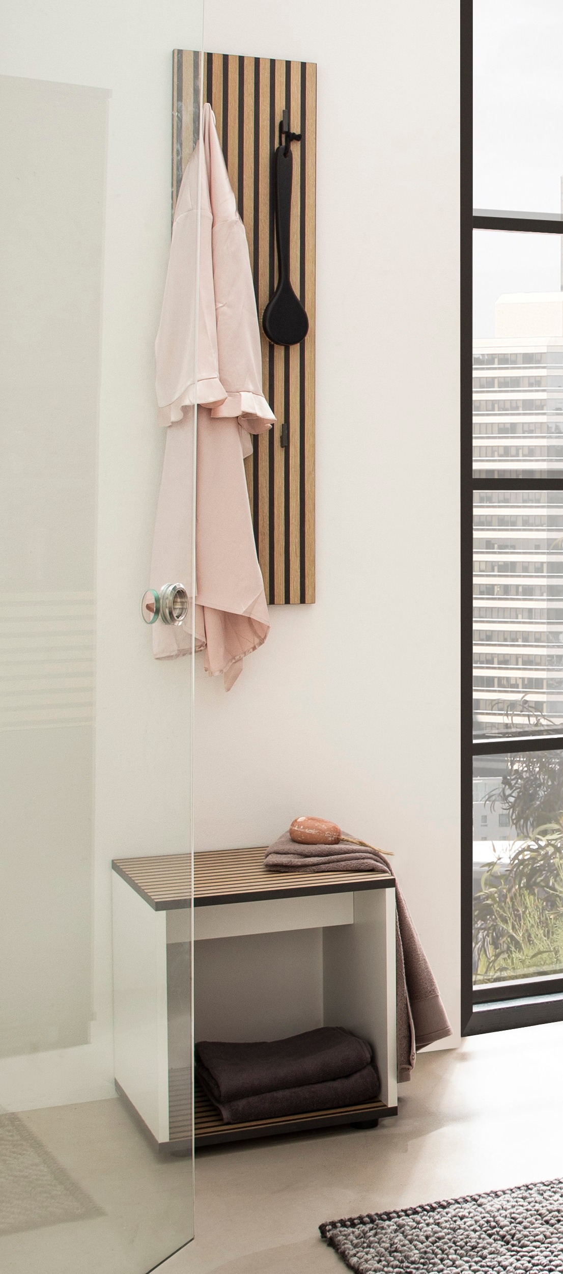 Home affaire Garderobenpaneel "Katta, Breite 24 cm" Akustikplattenoptik, Kl günstig online kaufen