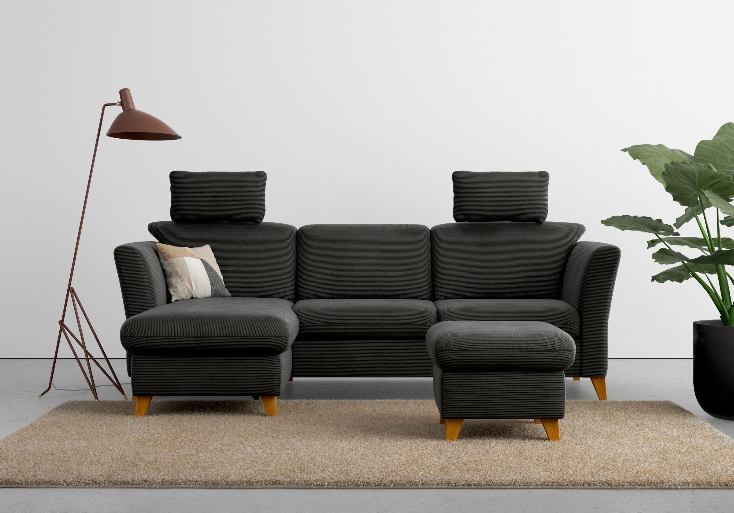 Home affaire Ecksofa »Trelleborg L-Form« wahlweise mit Bettfunktion und Bettkasten, inkl. Federkern-Polsterung