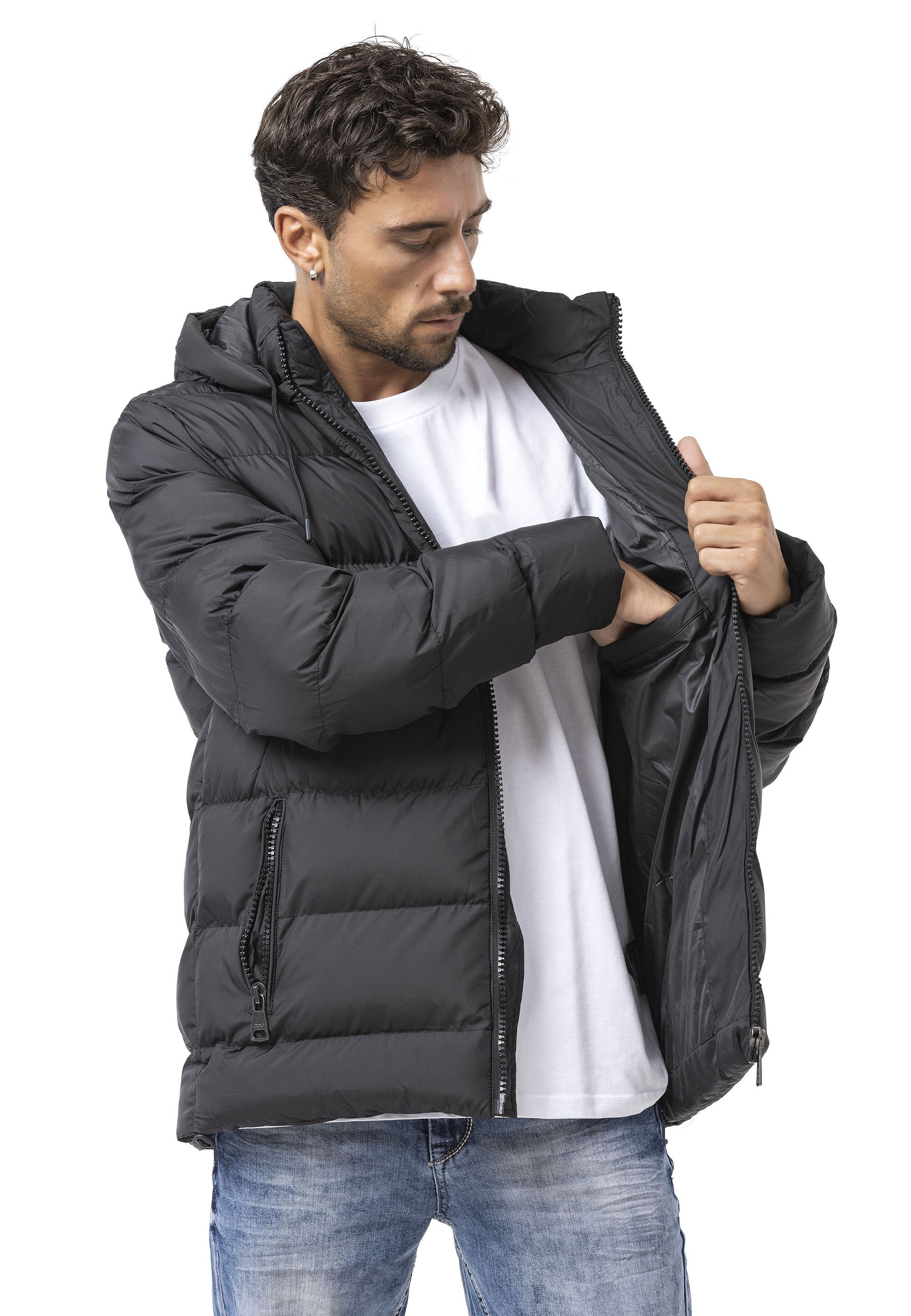 Cipo & Baxx Winterjacke »Jacke« mit Kapuze im Steppdesign