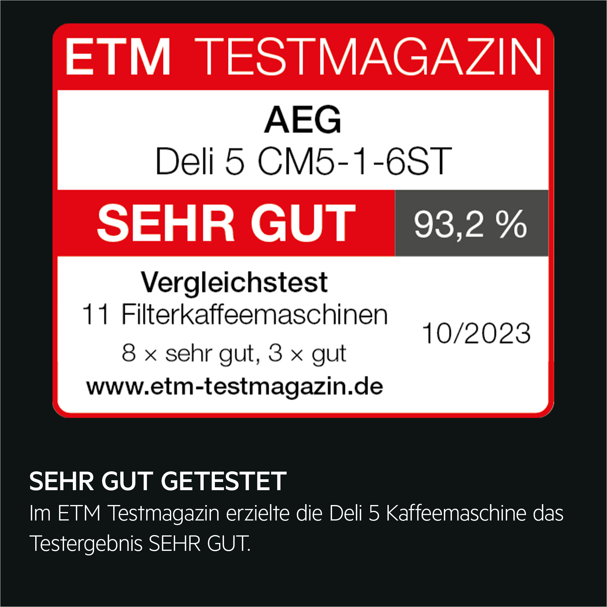 AEG Filterkaffeemaschine »Gourmet 6 CM5-1-6ST«, 1,25 l Kaffeekanne, Korbfilter, 1x4