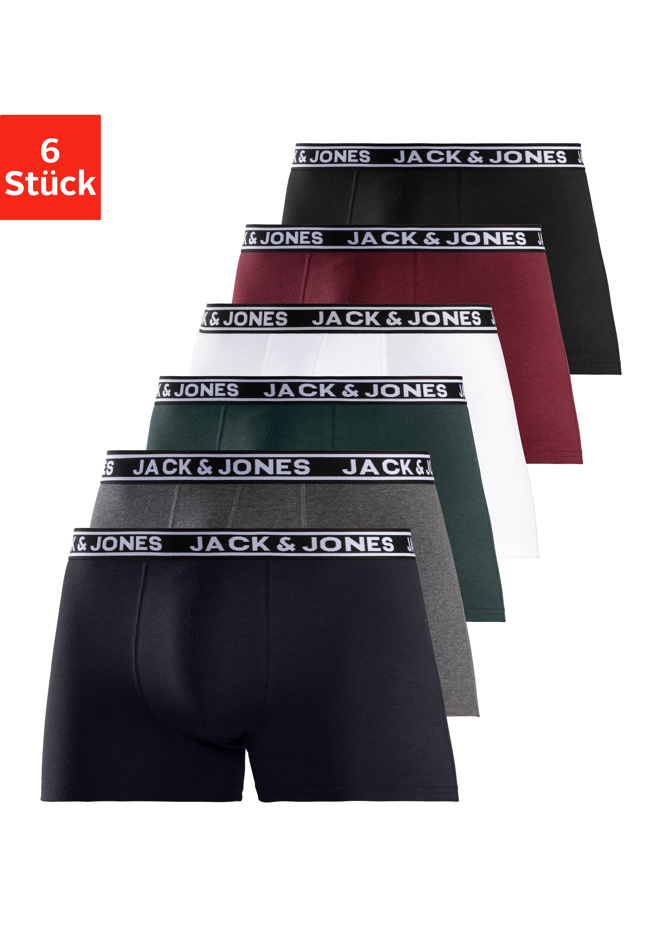 Jack & Jones Trunk "JACCRISP im 6er Pack mit Logobund und Stretchkomfort" P günstig online kaufen