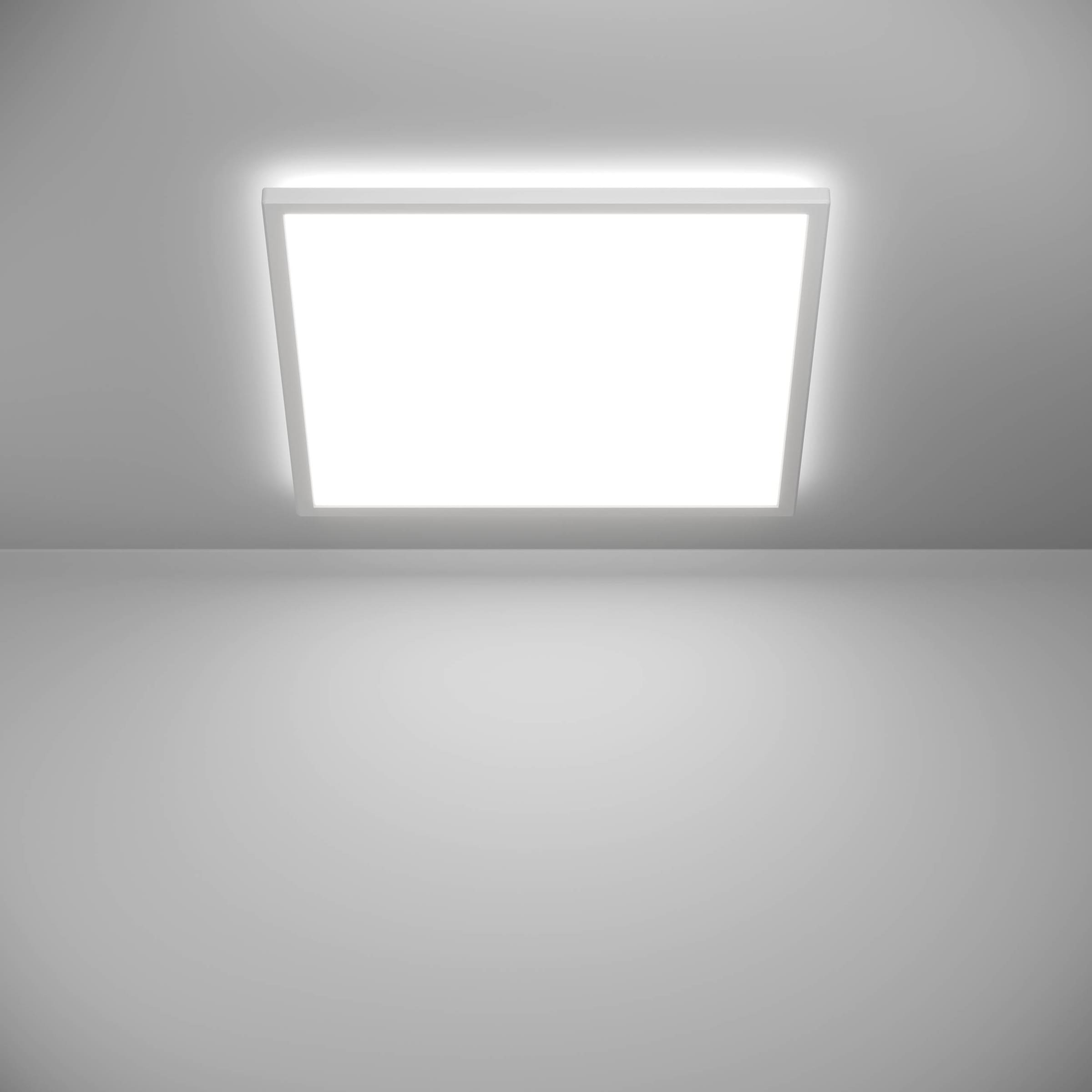 EGLO Deckenleuchte »Rovito Deckenlampe, Deckenbeleuchtung, Badlampe, Kunststoff, IP44« LED-Modul 1 Stk. Kaltweiß | Neutralweiß | Warmweiß Wand-/Deckenleuchte - L50 x B50 x H3,2 cm - weiß - 17W inkl.