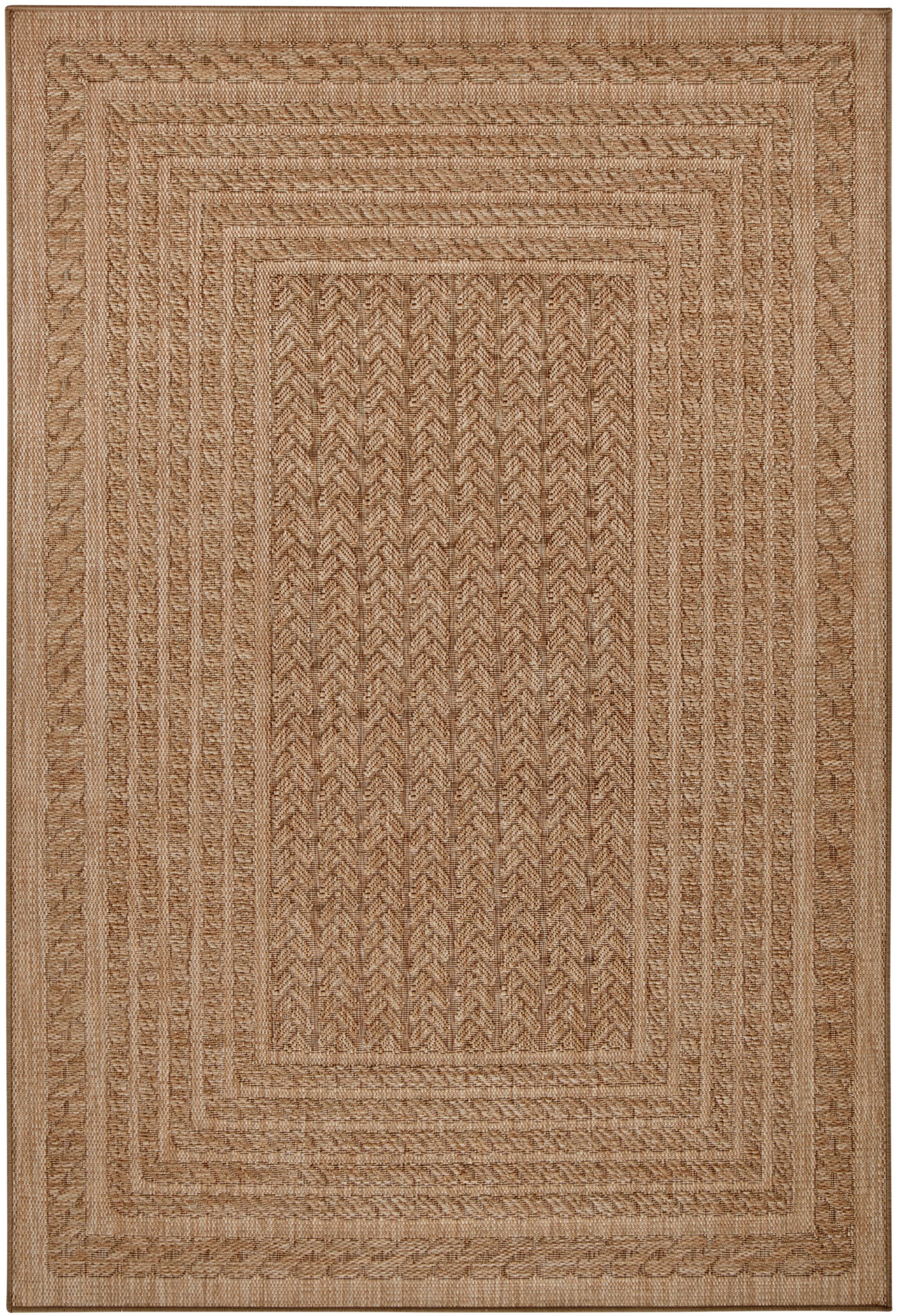 THE RUGS Indoor Outdoor Limonero Rug Sisal Look Durable Rectangular Pile in Beige | Size: 80cm x 150cm