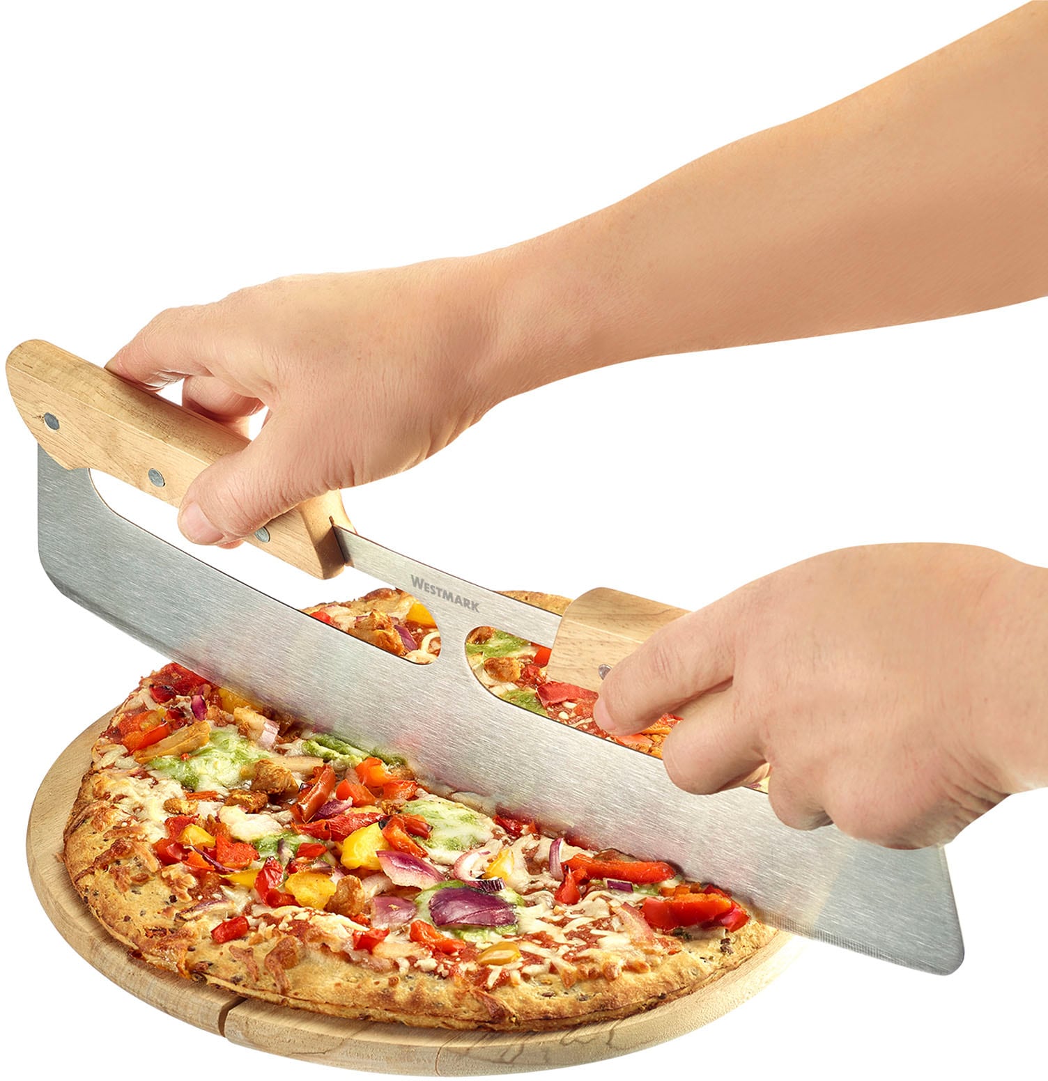 Pizzaschneider (1 mit BAUR Holzgriff WESTMARK | »Pro«, tlg.), Edelstahl Wiegemesser,