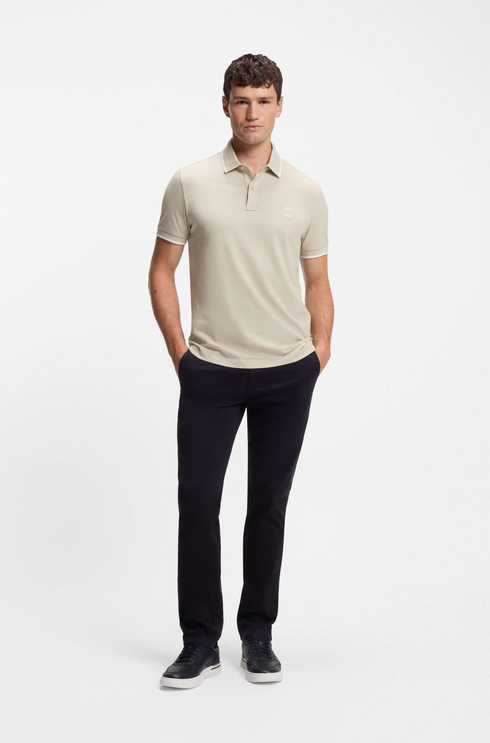 BOSS ORANGE Poloshirt »Passertip« mit BOSS Logo-Badge