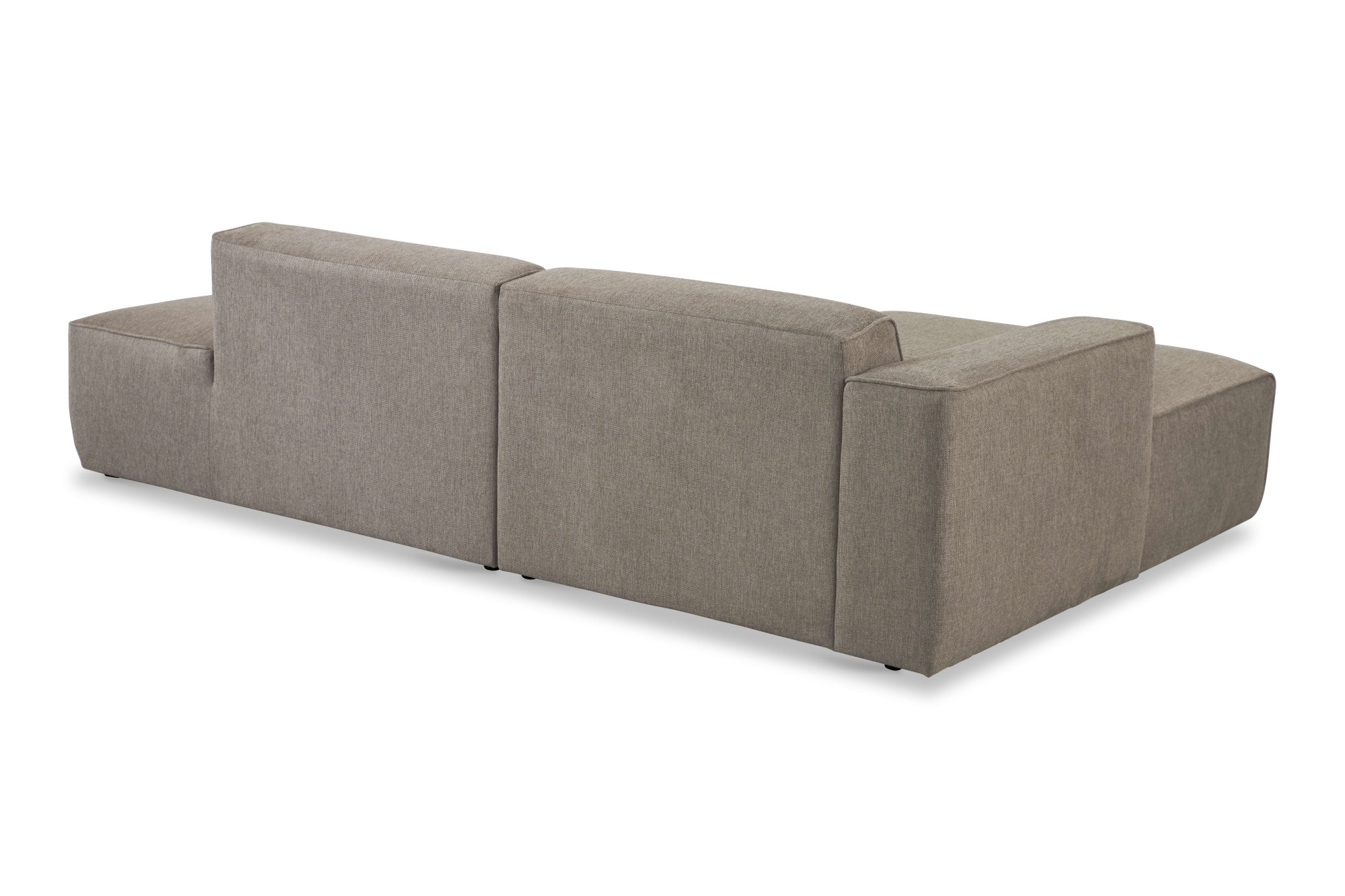 andas Ecksofa »Noord mit Kedernaht, Breite 227 cm«, Cord, Struktur, Webstoff, mit Wellenunterfederung, Massivholzrahmen