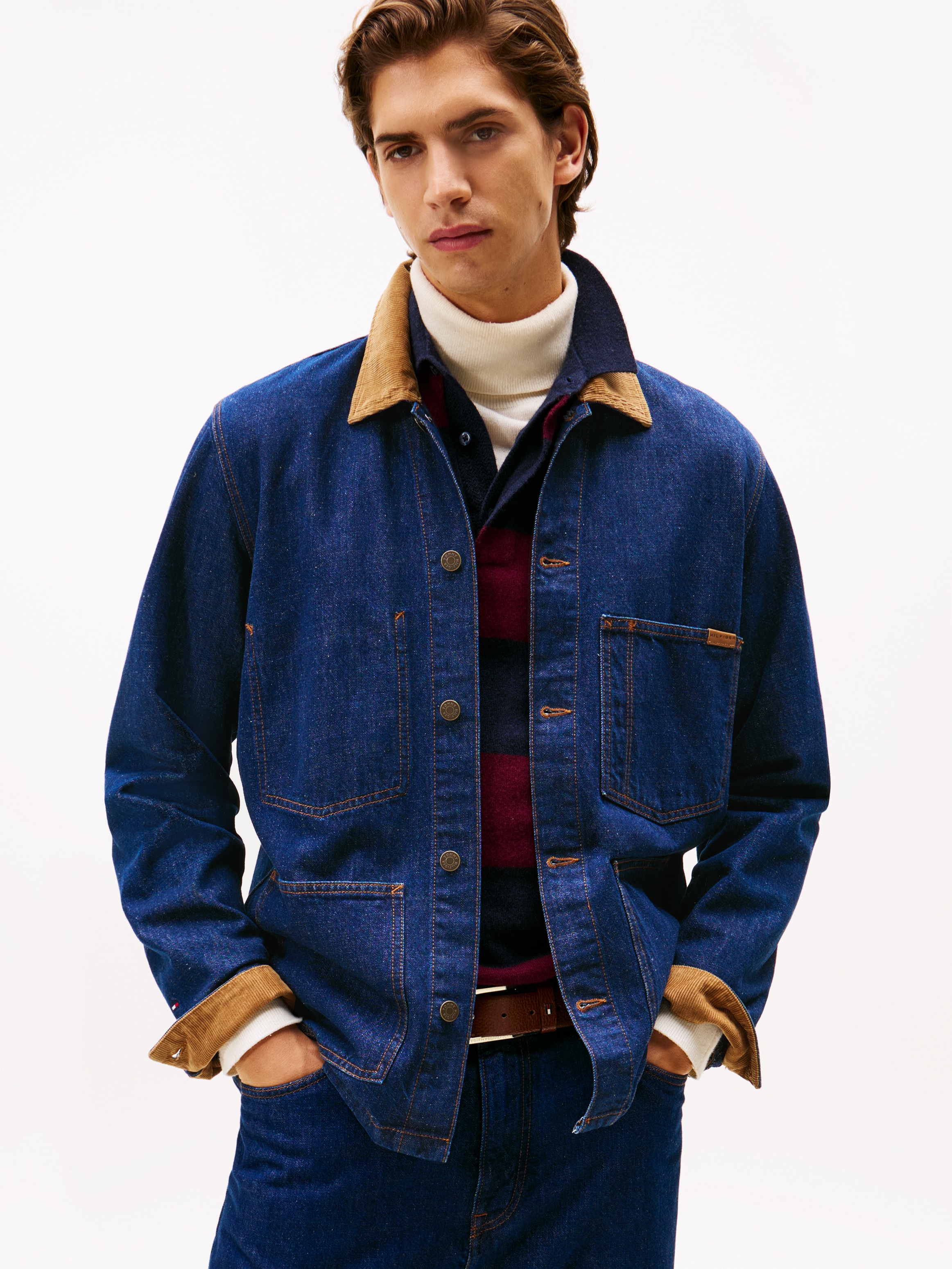 Tommy Hilfiger Jeansjacke "CHORE JACKET", mit Cord-Kragen, regular fit günstig online kaufen