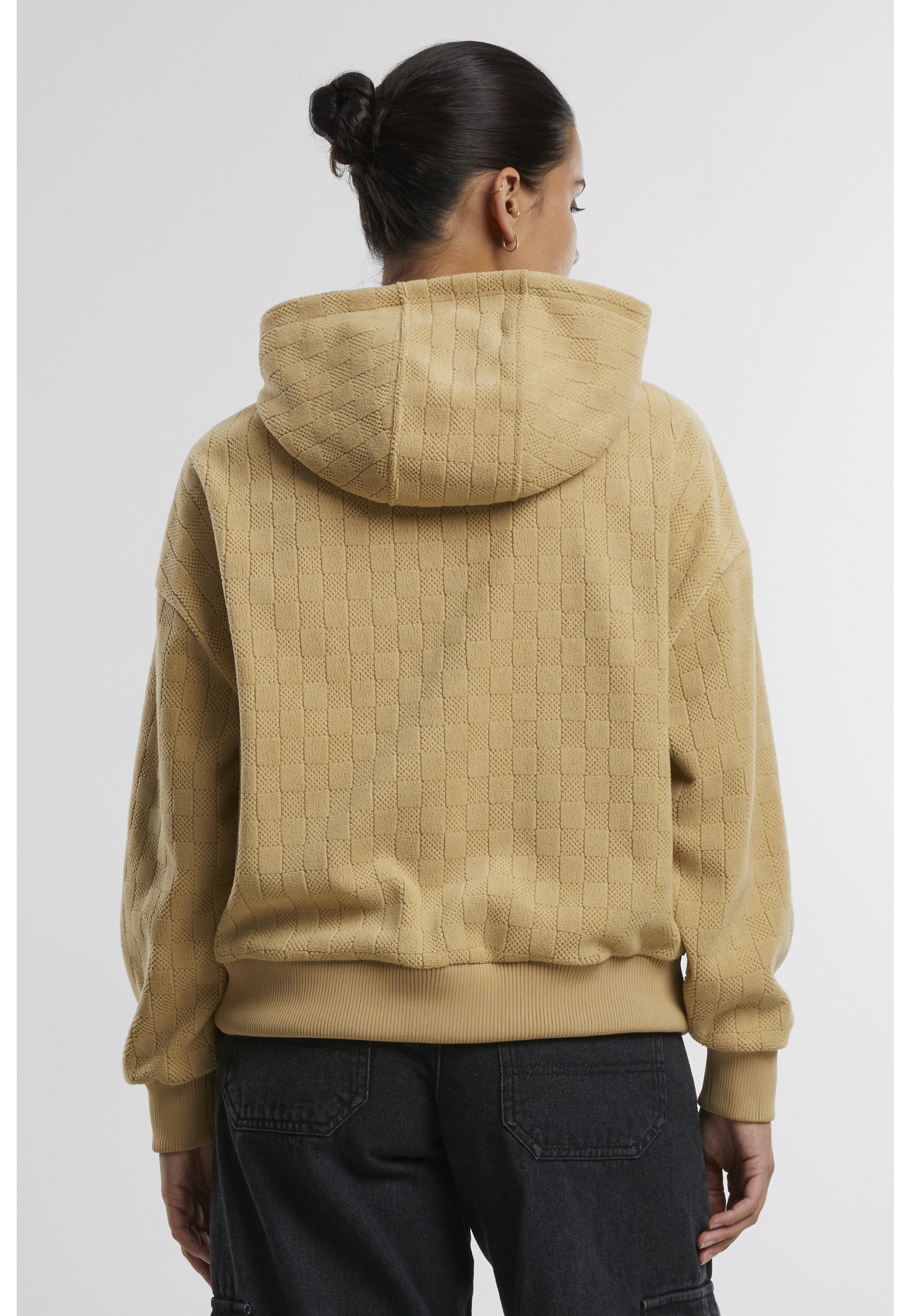 URBAN CLASSICS Kapuzenpullover »Urban Classics Ladies Jacquard Velvet Oversized Hoodie« 1