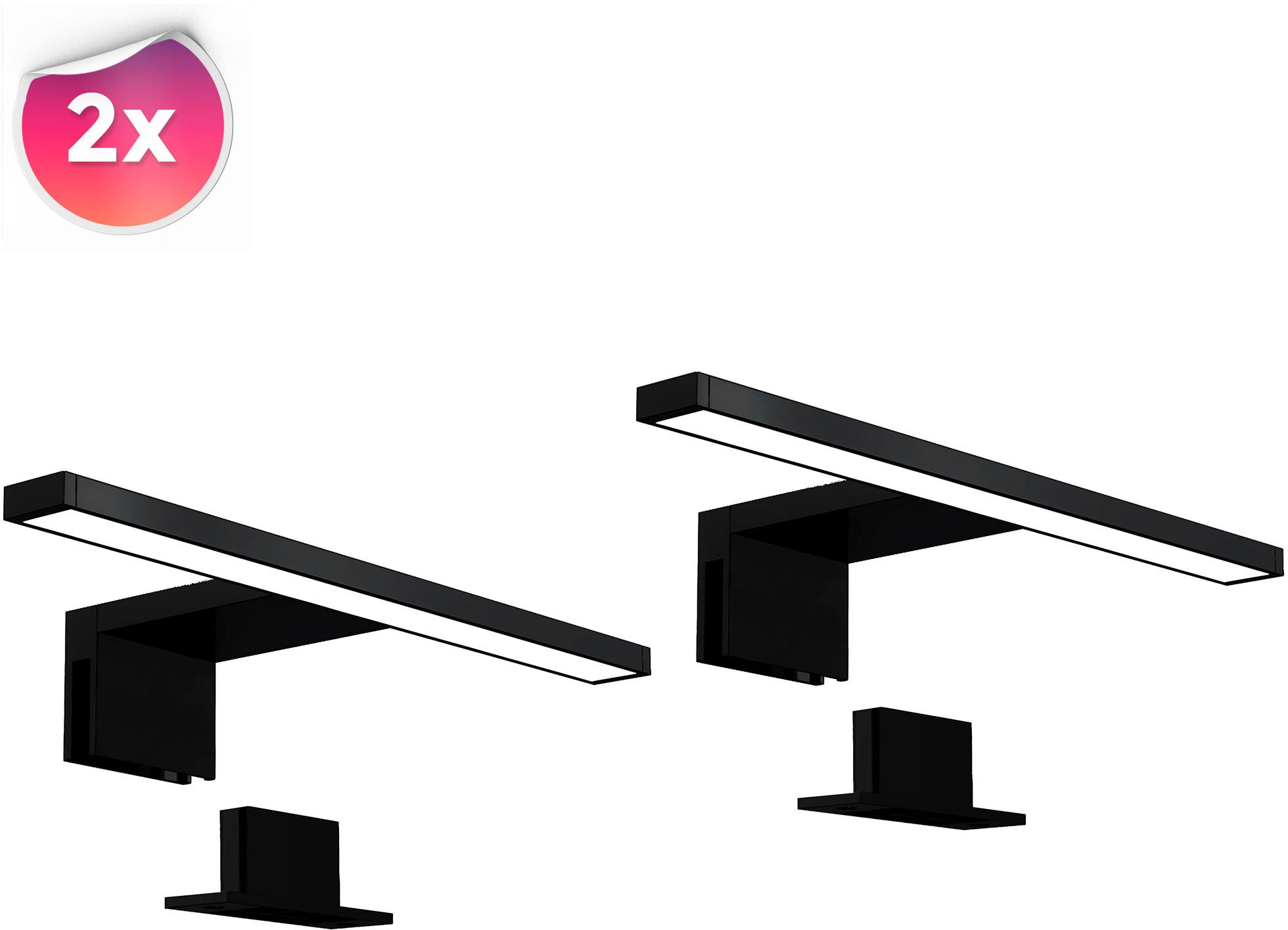 Spiegelleuchte, 2 flammig, Leuchtmittel LED-Modul | LED fest integriert