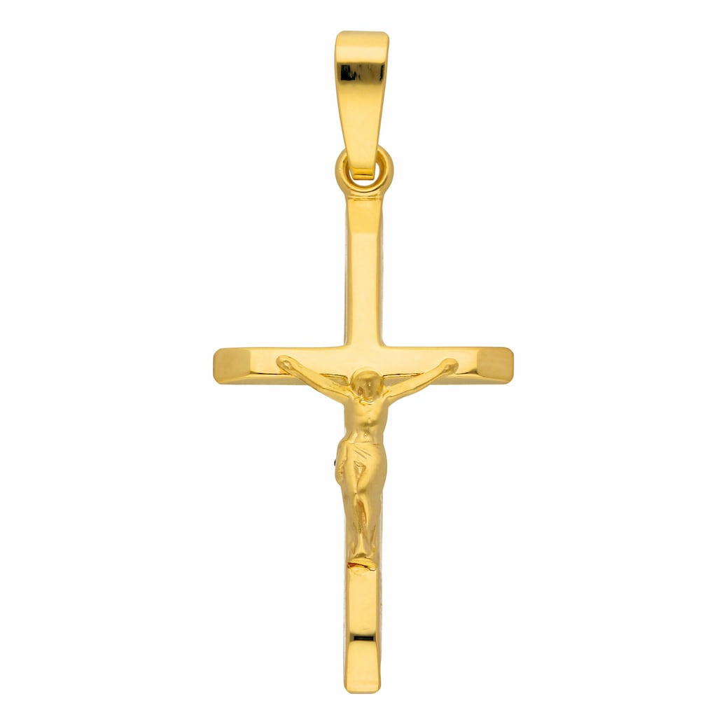 Adelia´s Kettenanhänger »585 Gold Kreuz Anhänger Korpus«
