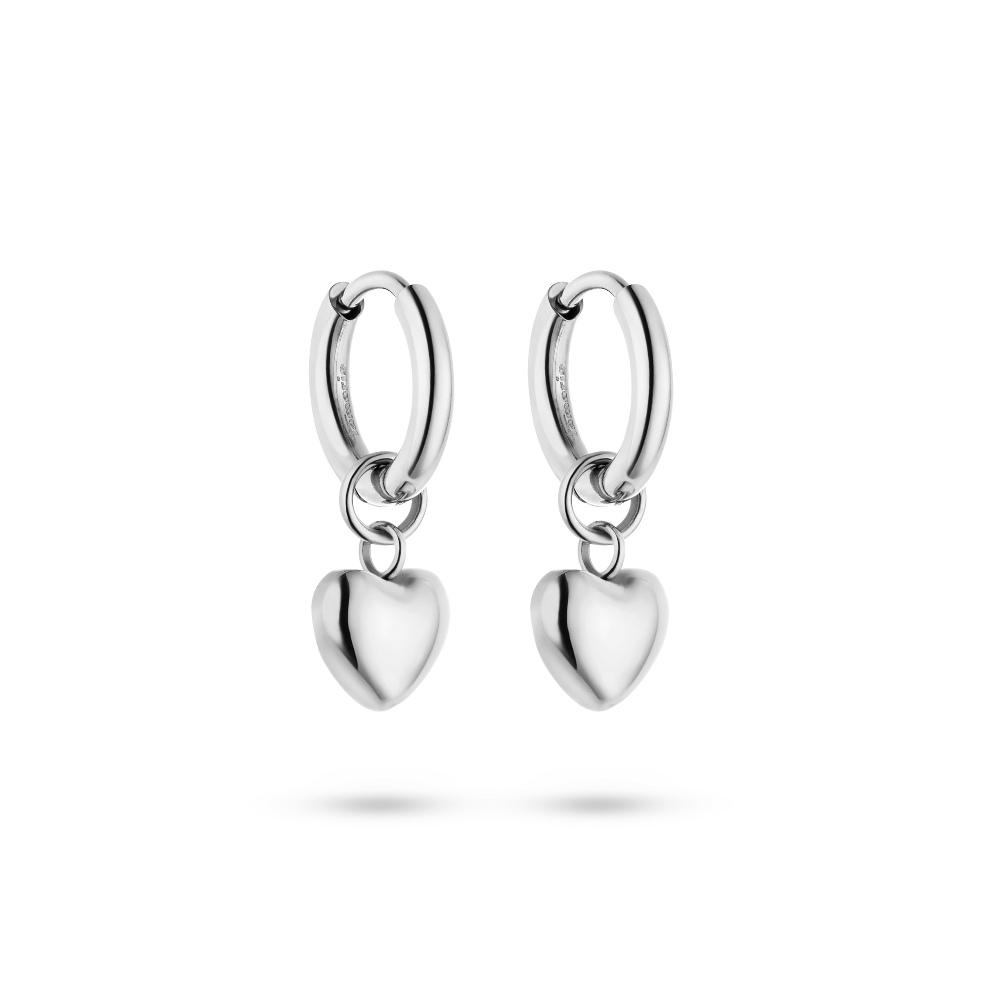 Tamaris Paar Creolen »Edelstahl Schmuck mit abnehmbaren Herz-Einhängern Tiny Heart«