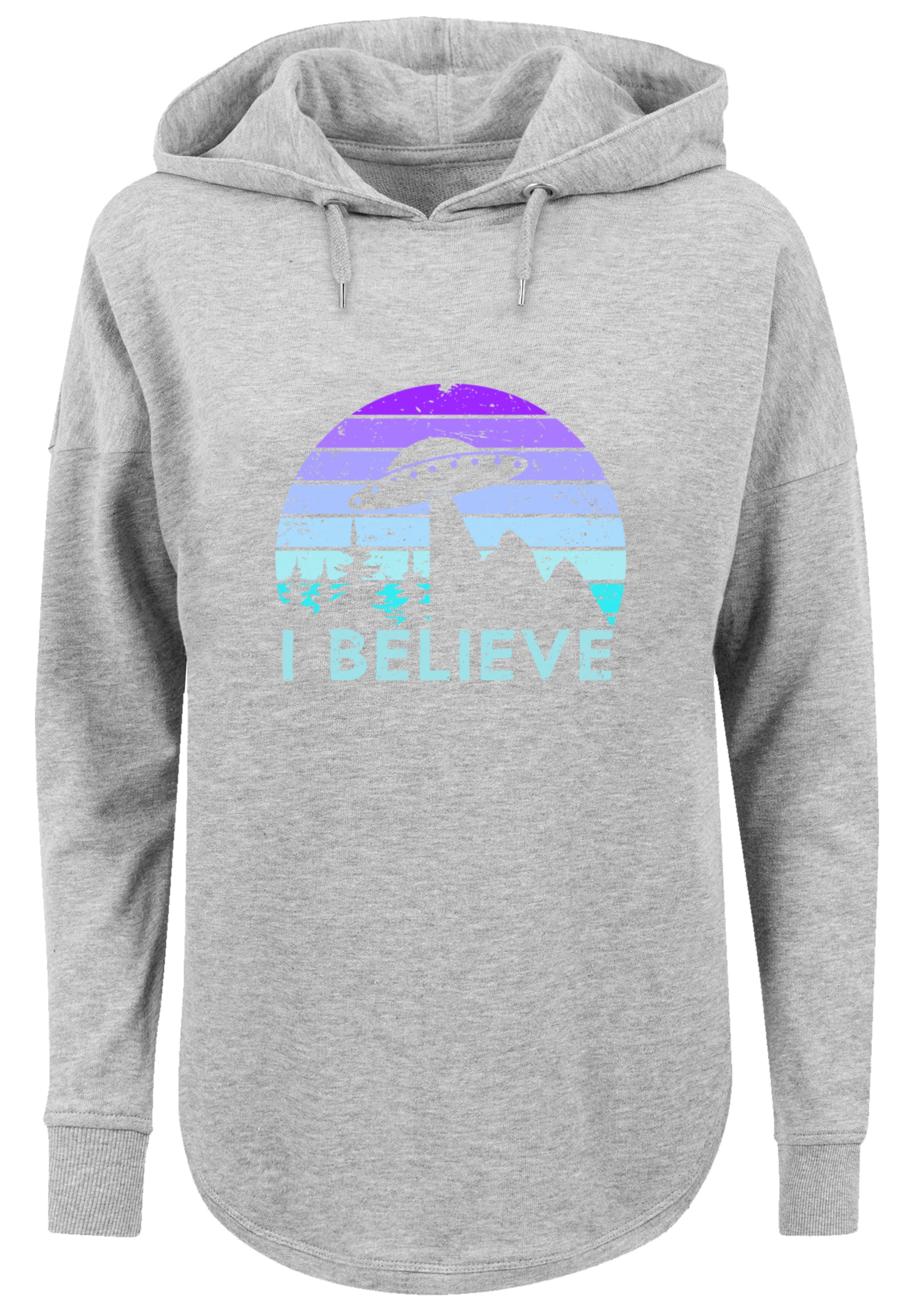 F4NT4STIC Kapuzenpullover »I BELIEVE UFO Alien Raumschiff Retro«, Premium Qualität