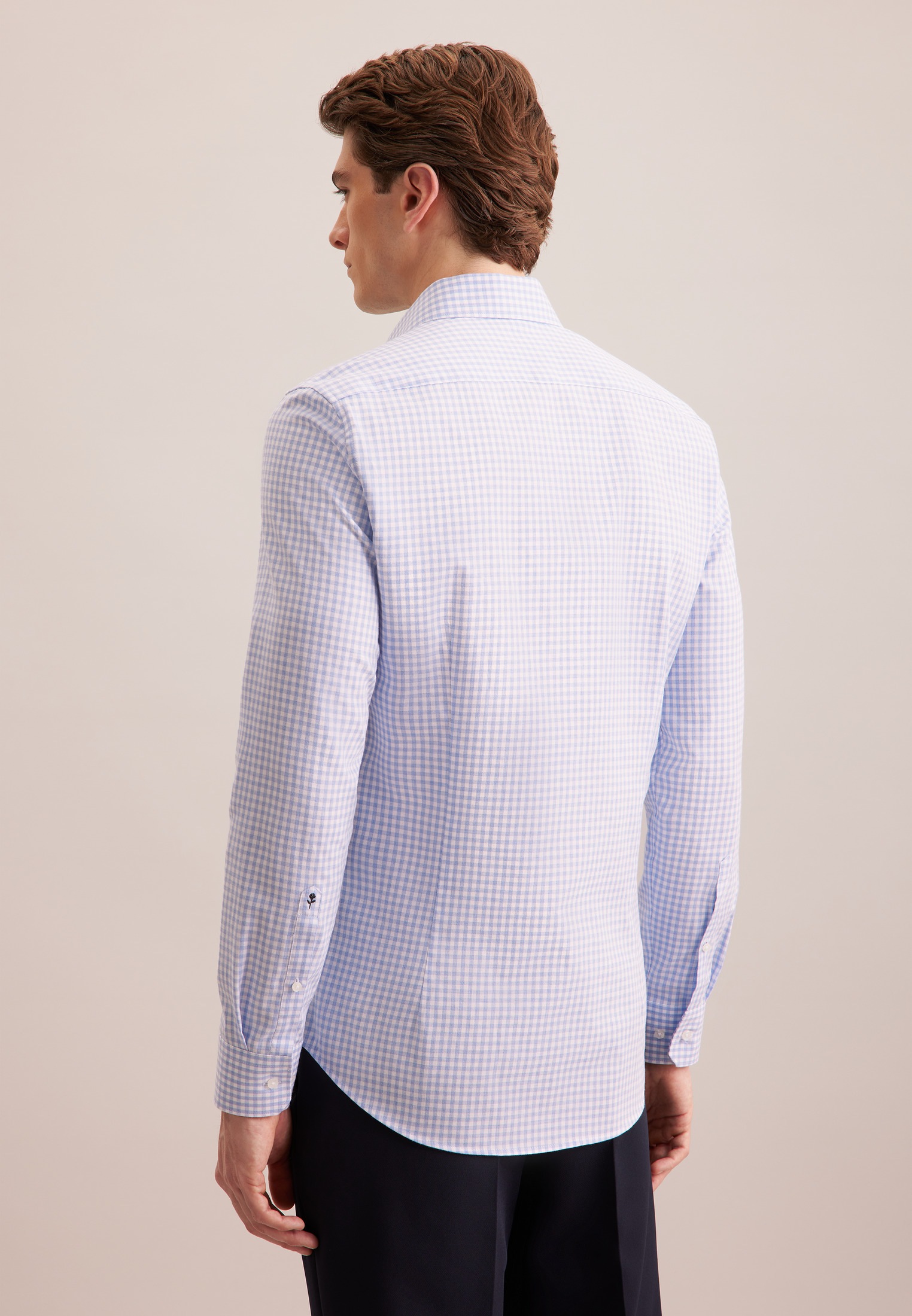 seidensticker Flanellhemd "Schwarze Rose", Shaped 1/1 Kentkragen Karo günstig online kaufen