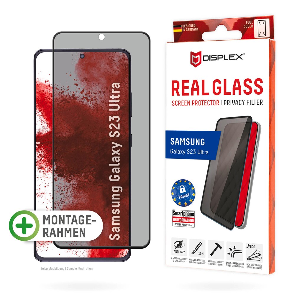 Displex Displayschutzglas »Privacy Glass 3D - Samsung Galaxy S23 Ultra«