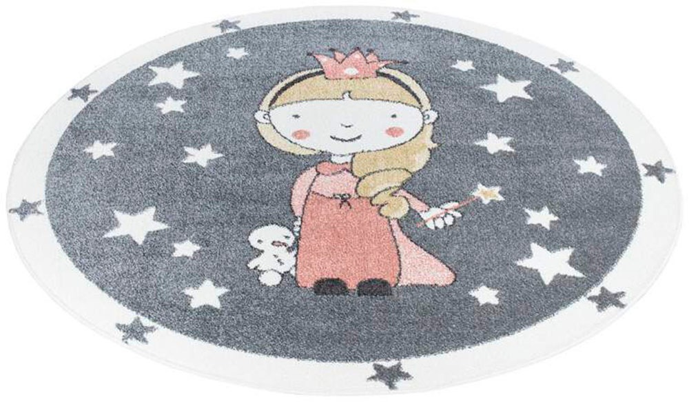 Carpet City Kinderteppich »ANIME893«, rund, 11 mm Höhe, Kinderzimmer Teppich Modern mit lustigen Cartoon-Figuren, Multi