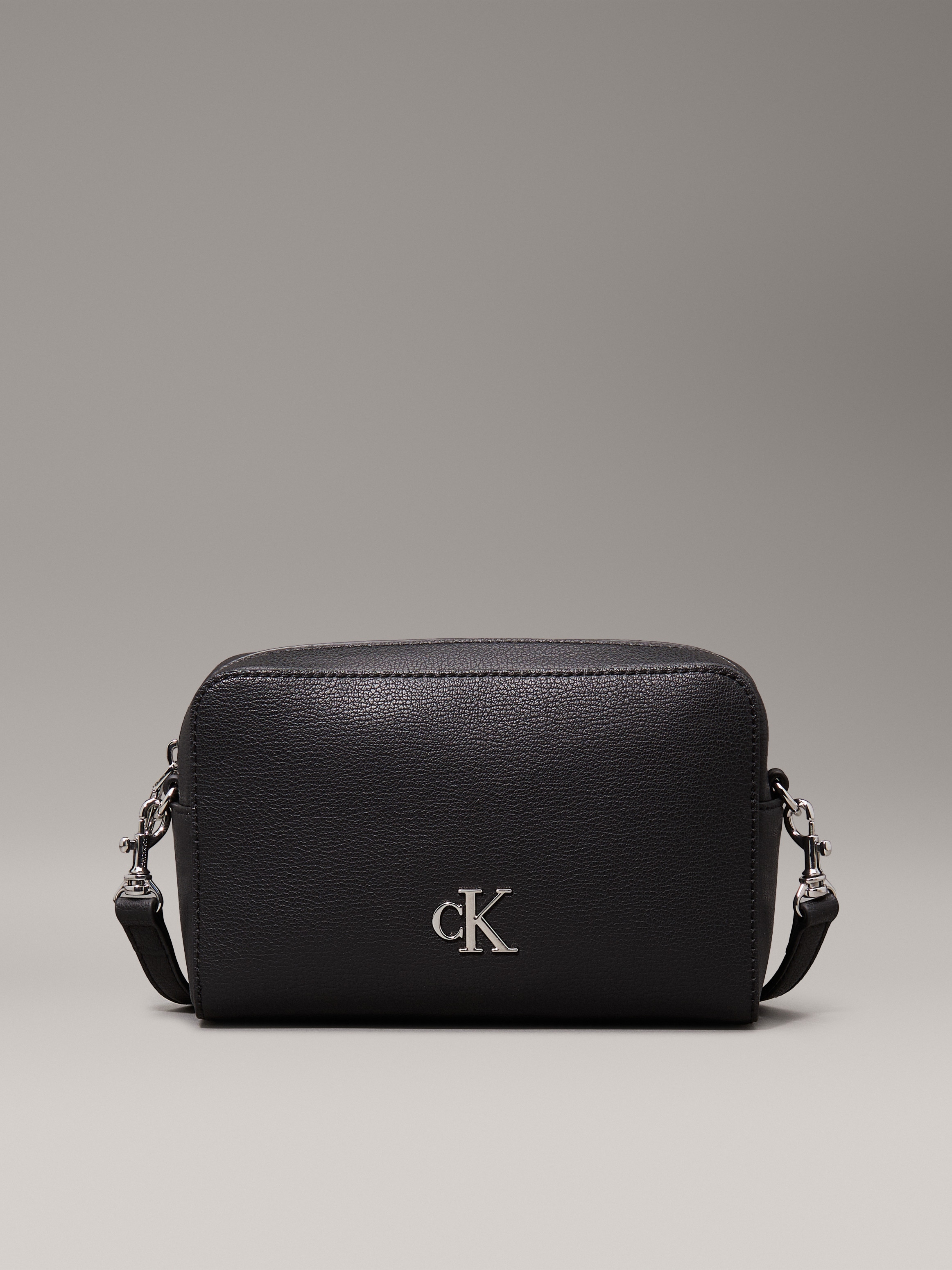 Calvin Klein Jeans Mini Bag »MINIMAL MONOGRAM CAMERA BAG 20«, Damen Schultertasche klein, Umhängetasche mit abnehmbarem Gurt