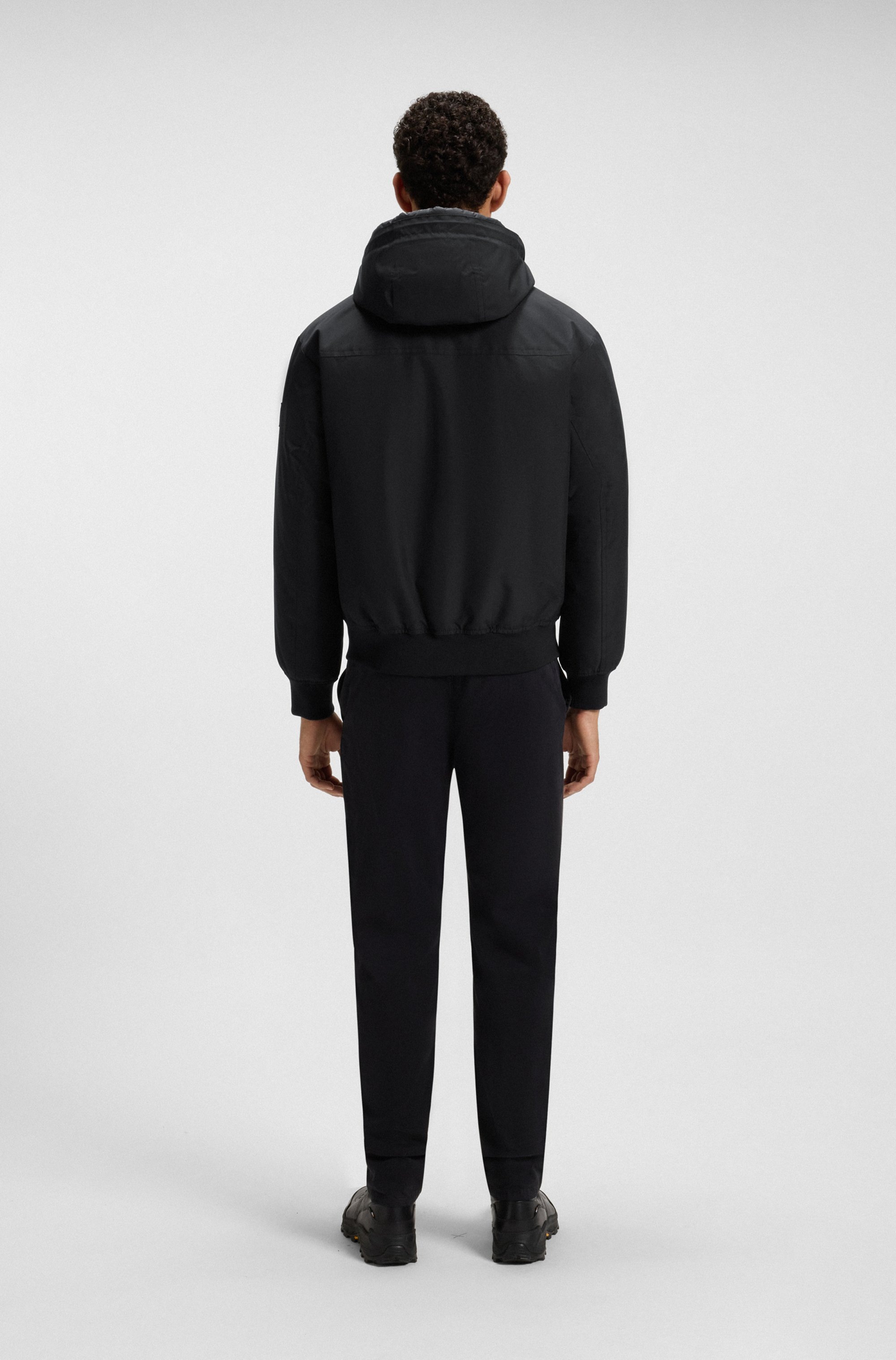 BOSS ORANGE Blouson »Osis«, mit Kapuze, relaxed fit, mit wattierter Kapuze, verdeckter Reißverschluss