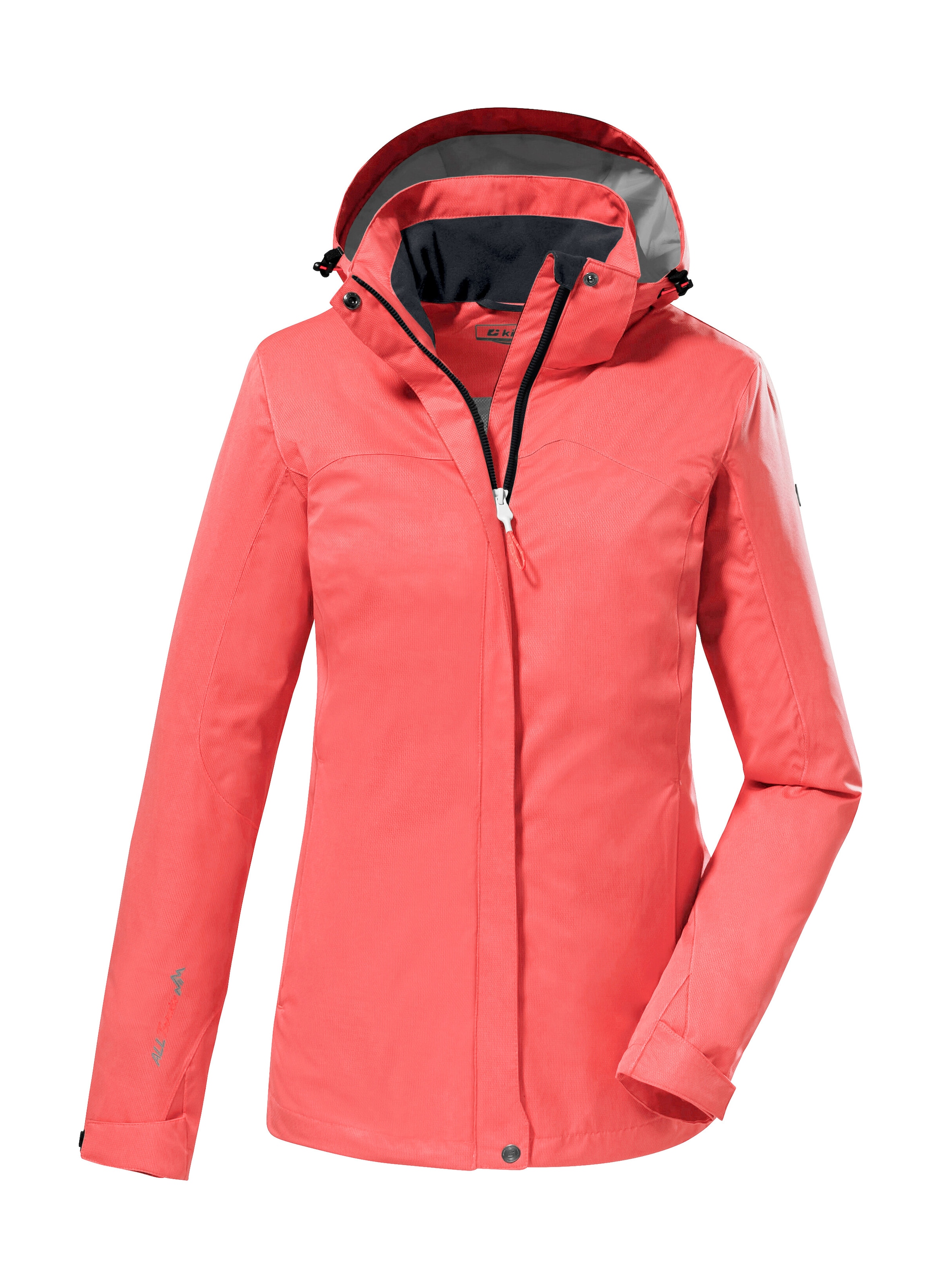 Killtec Funktionsjacke "KOS 133 WMN JCKT" Wasser- und winddichte Damenjacke mit abnehmbarer Kapuze