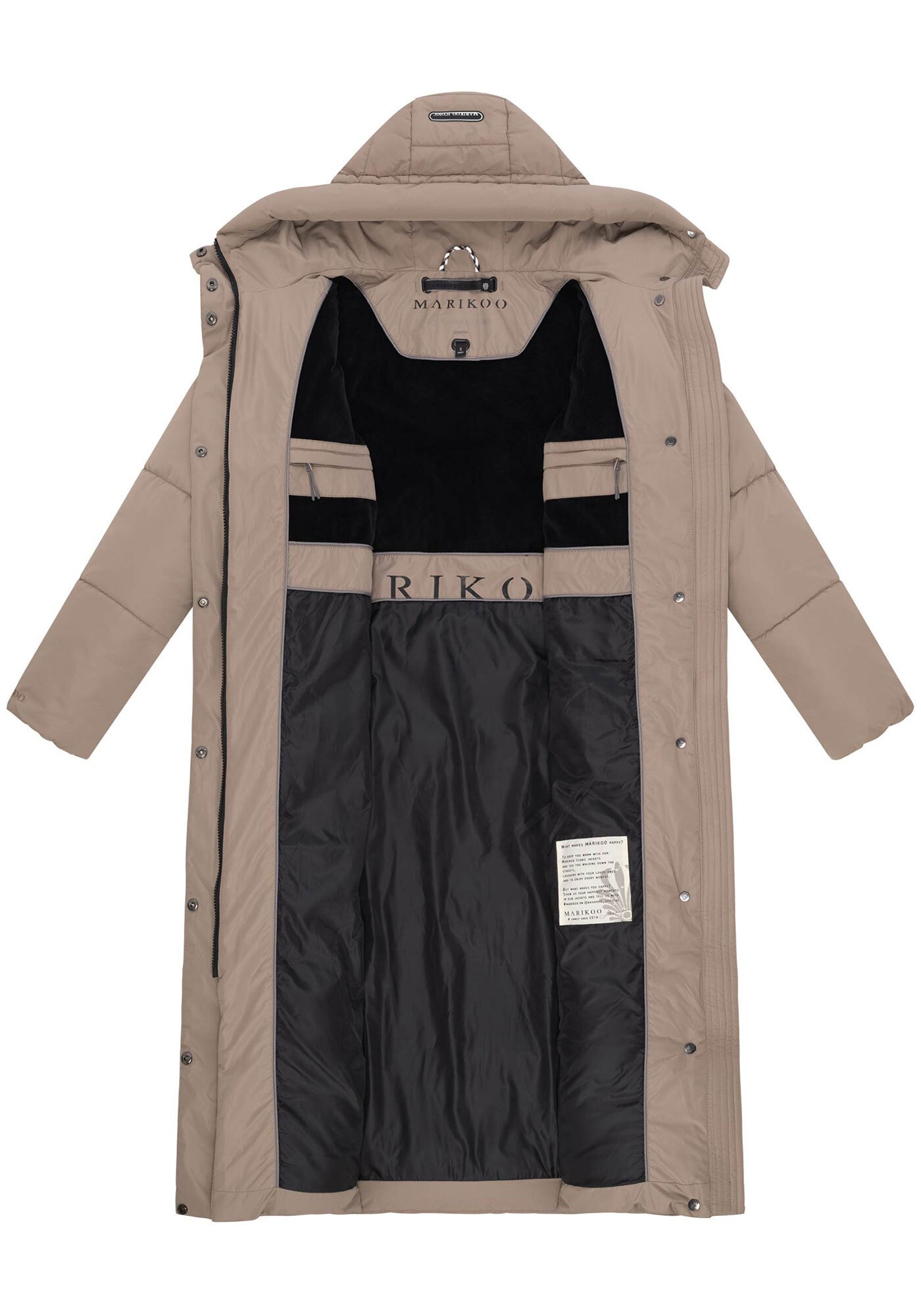 Marikoo Winterjacke »Ranja«, extra langer Damen Winter Steppmantel
