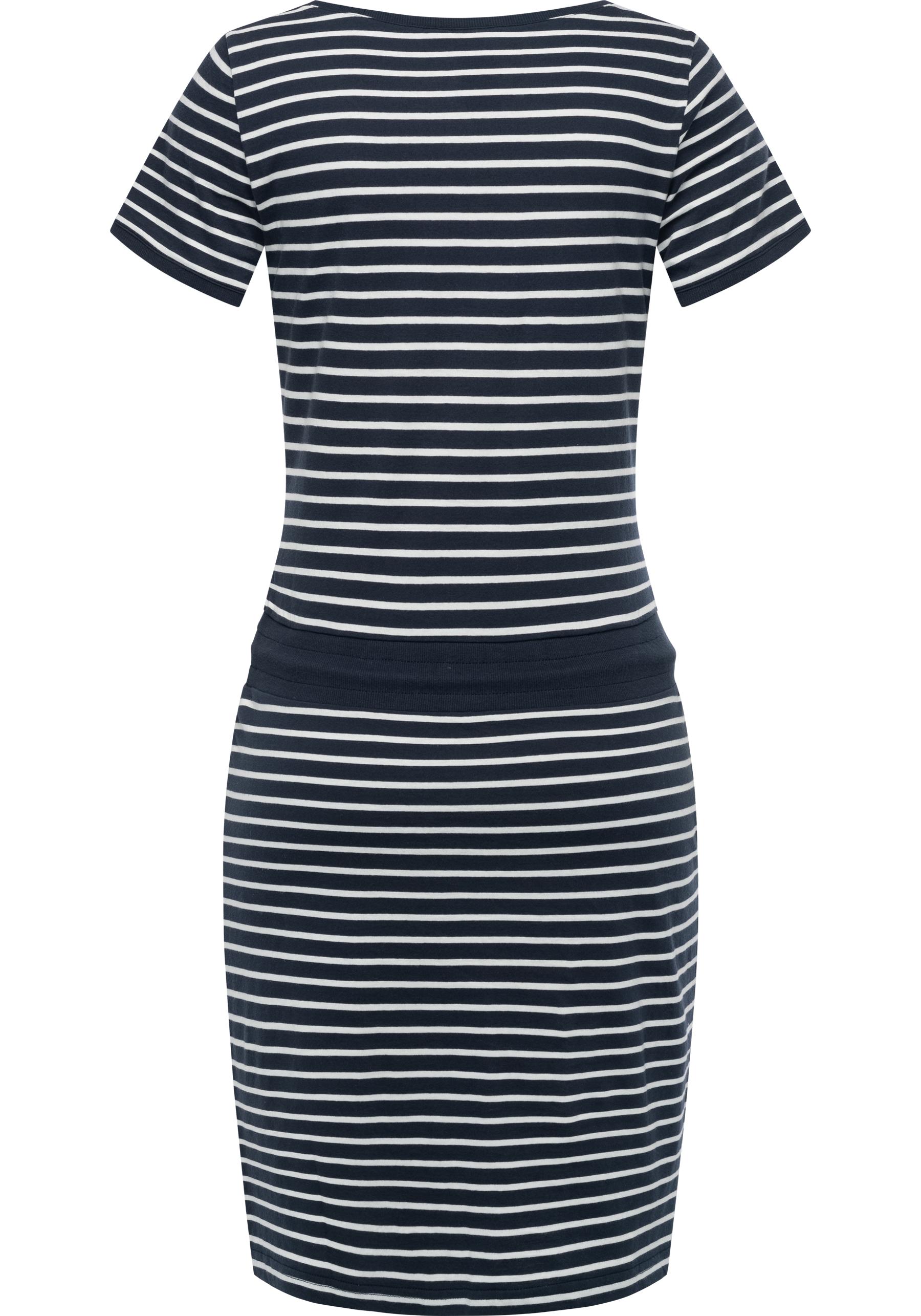 Thumbnail - Ragwear Sommerkleid "Baomi" Eingrifftaschen gestreiftes Damen Minikleid mit Taillenkordel und Taschen