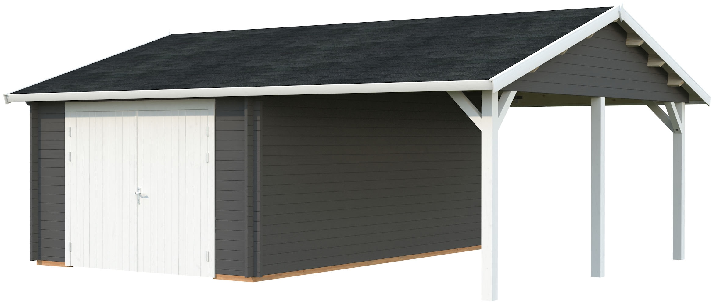 Palmako Garage "Roger, mit Holztor" BxTxH: 703x619x316 cm