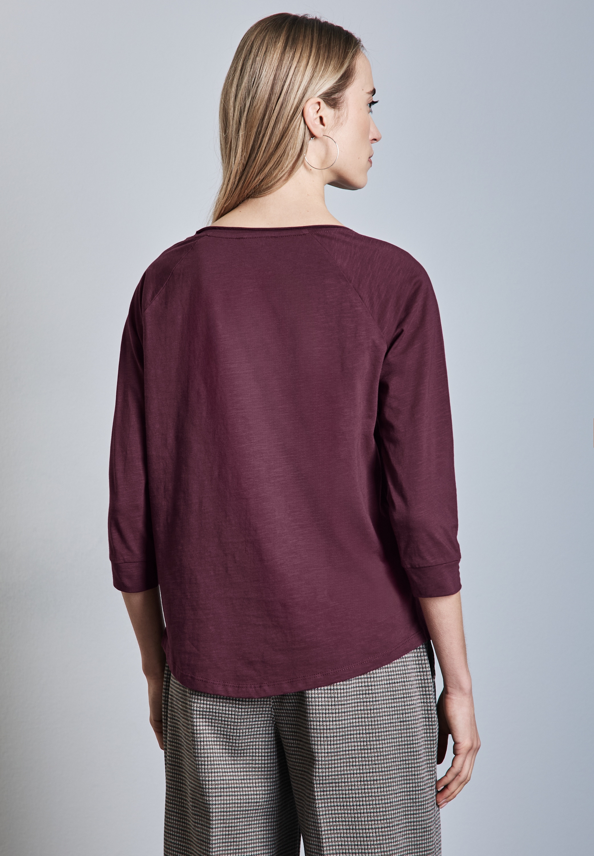 STREET ONE 3/4-Arm-Shirt, aus reiner Baumwolle