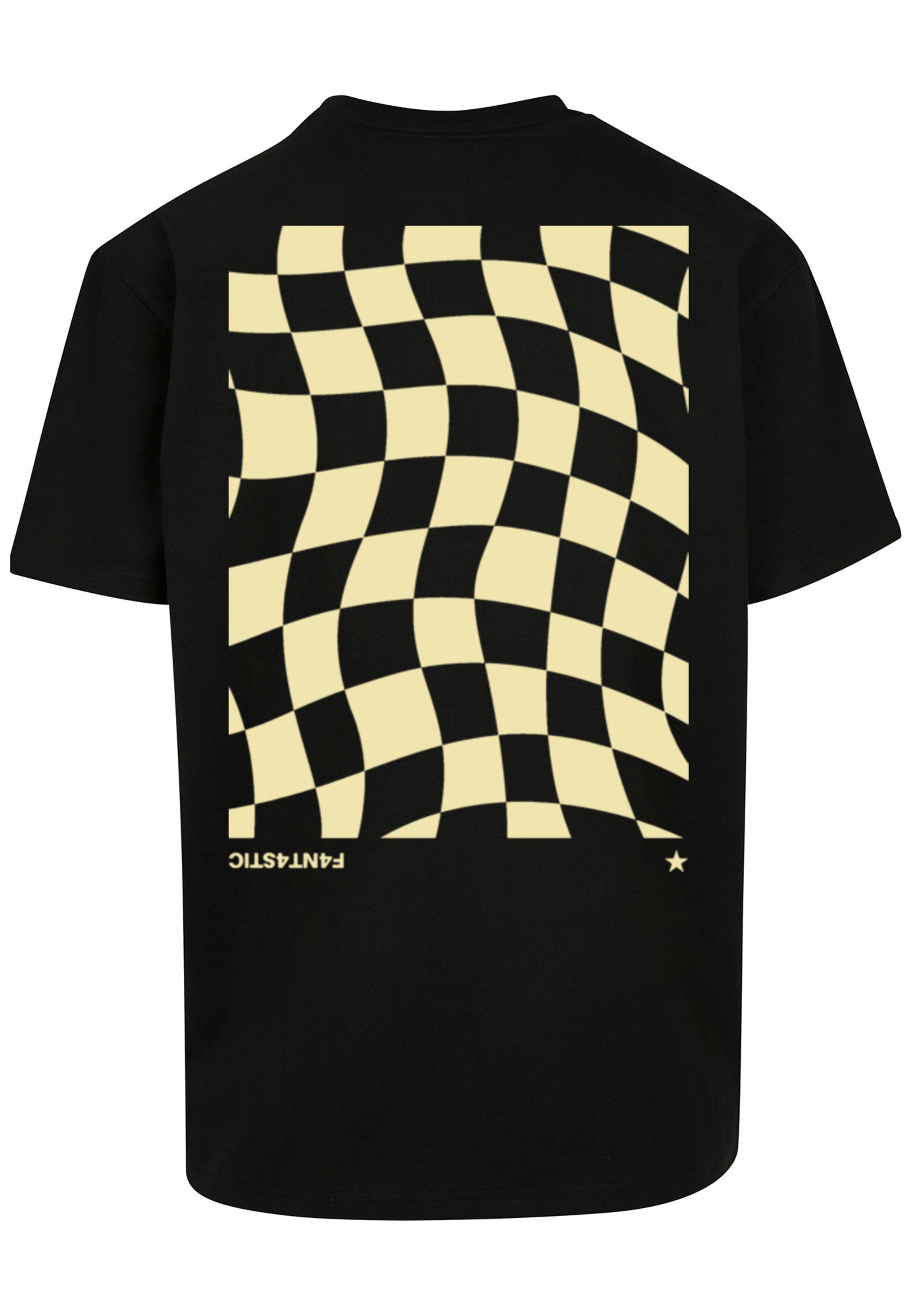 F4NT4STIC T-Shirt »Wavy Schach Muster«, Print