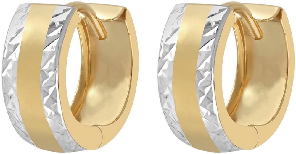 Firetti Paar Creolen »Schmuck Geschenk Gold 375 Ohrschmuck Ohrringe bicolor«