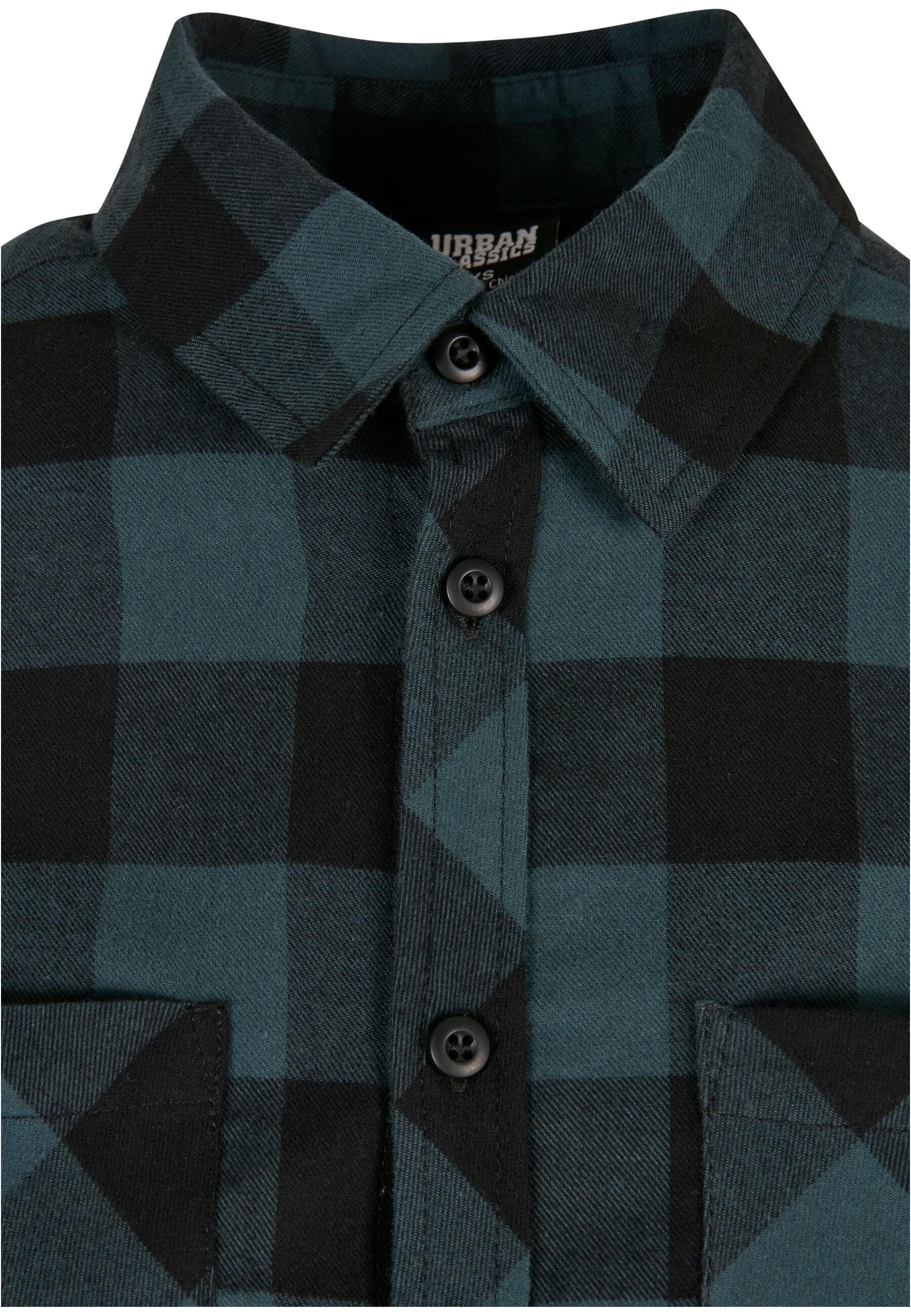 URBAN CLASSICS Langarmhemd »Urban Classics Damen Ladies Turnup Checked Flanell Shirt«, (1 tlg.)
