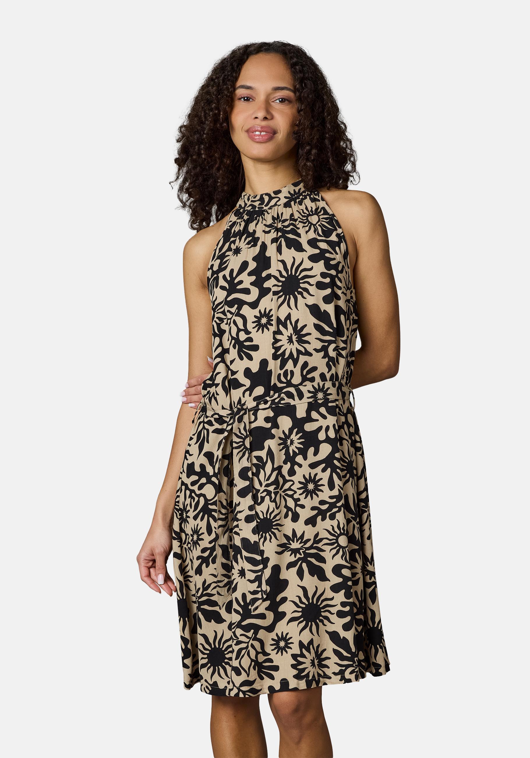 Ragwear A-Linien-Kleid "Angylee Print YOUMODO" Eingrifftaschen Leichtes Sommerkleid mit Bindegürtel