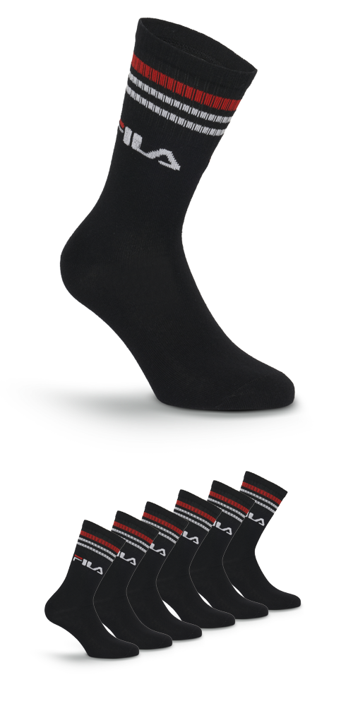 Fila Socken "UNISEX LIFESTYLE PLAIN SOCKS" 6 Paar tlg. mit Logo-Schriftzug günstig online kaufen