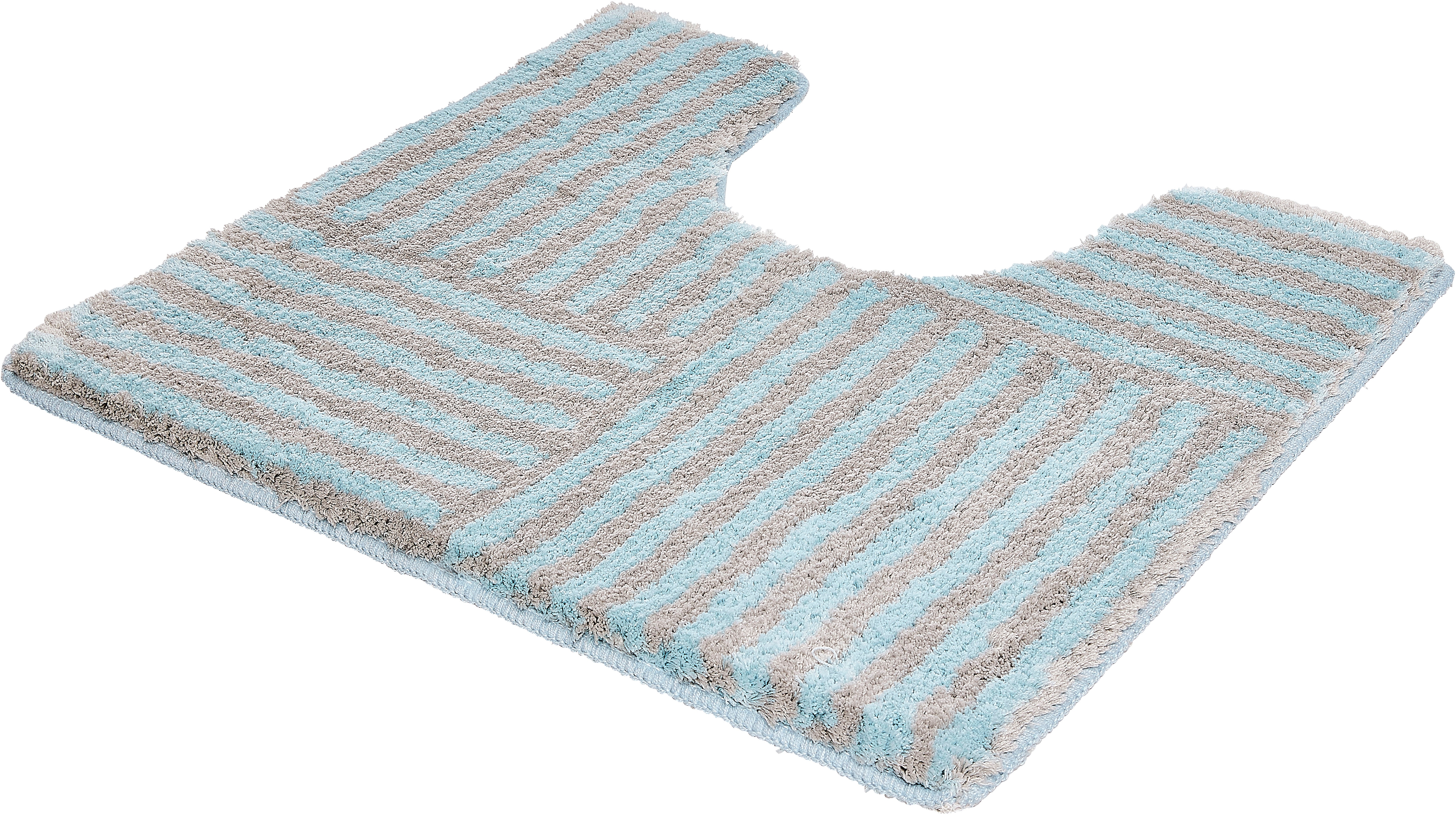Kleine Wolke Badematte "Chelsea, Badvorleger, Badezimmer Teppich" Höhe 20 mm rutschhemmend beschichtet fußbodenheizungsgeeignet Badteppich, modernes Design, gestreift