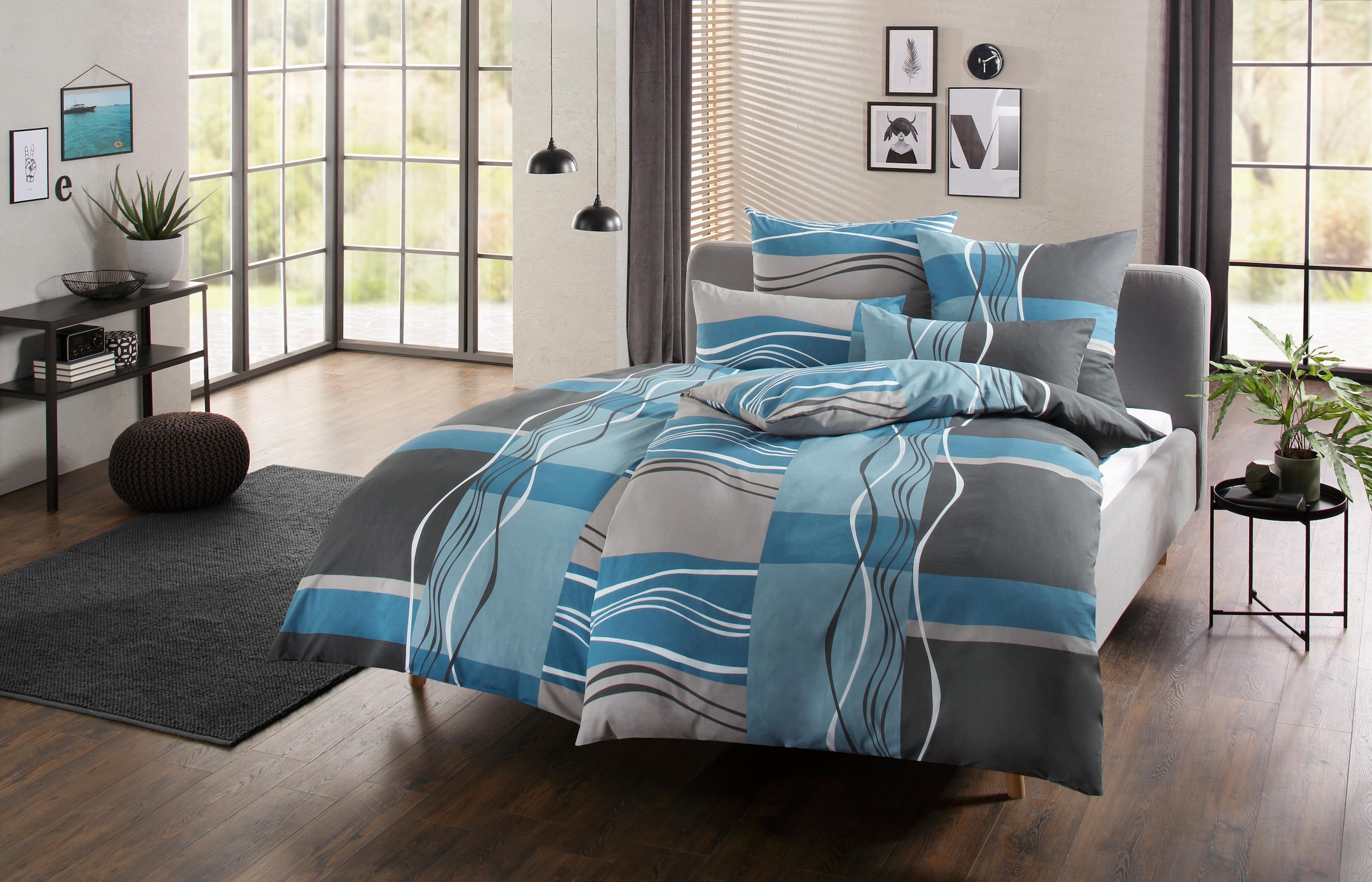 my home Bettwäsche "Kelian" 2 tlg. in verschiedenen Qualitäten, gemusterte günstig online kaufen