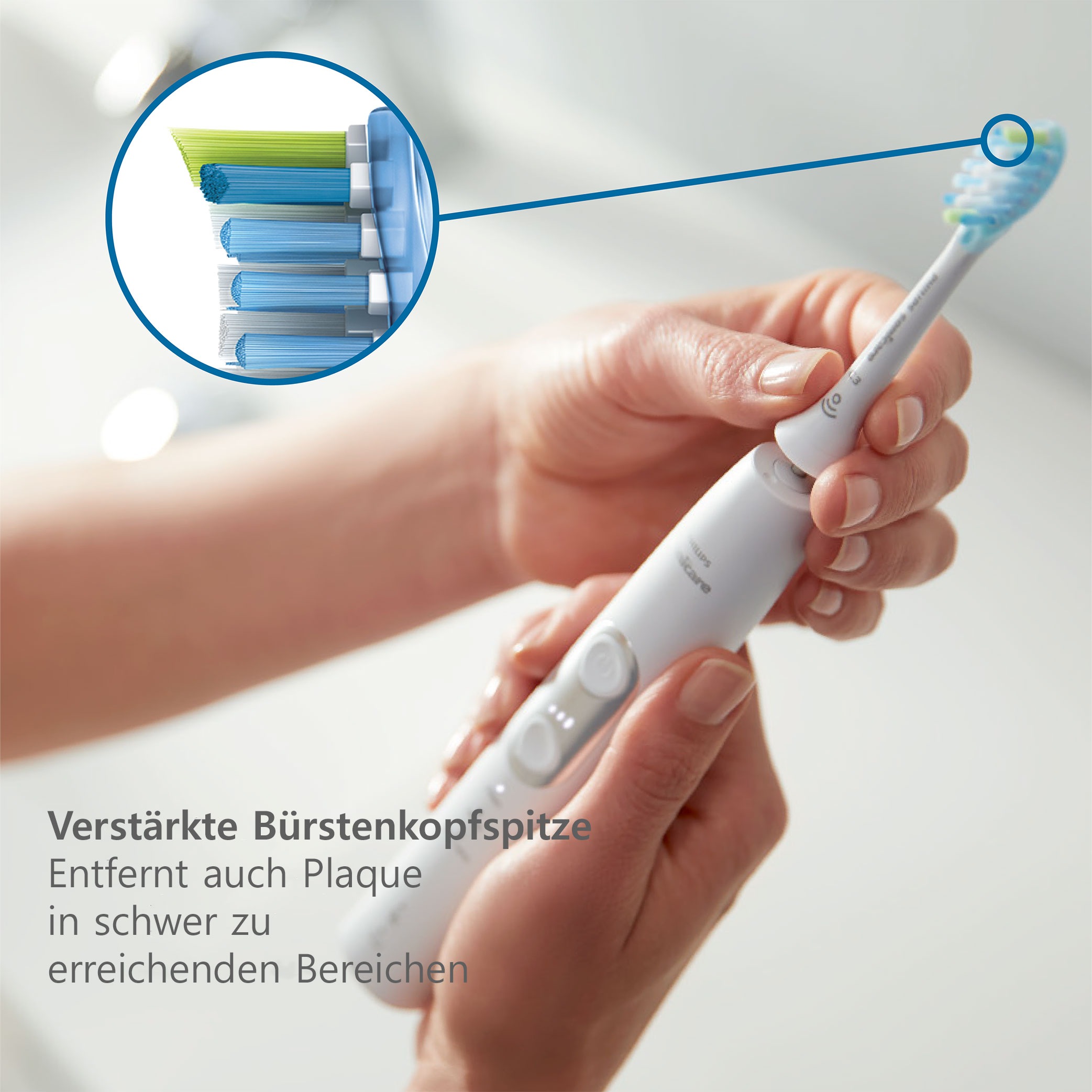 Philips Sonicare Aufsteckbürsten »C3 Premium Plaque Control«, Standardgröße, mit Smart-Bürstenkopferkennung