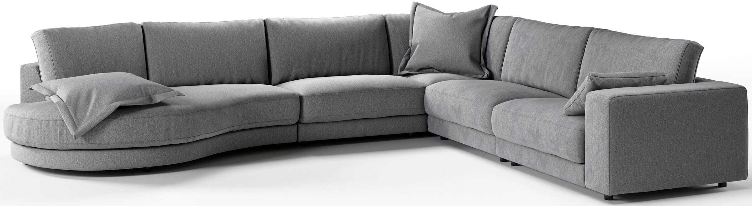 3C Candy Ecksofa »Enisa II, bequem und komfortabel, Mega Familiensofa, L-Form«, incl. 3 Flatterkissen, wahlweise mit Flecken-Schutz-Bezug Easy care