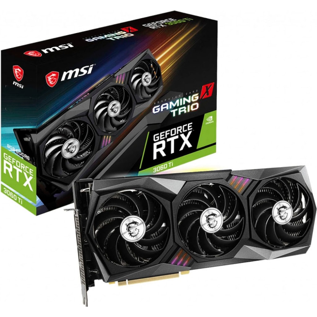 MSI Grafikkarte »MSI RTX 3060 TI GAMING X TRIO GeForce RTX 3060 Ti«, 8 GB, GDDR6