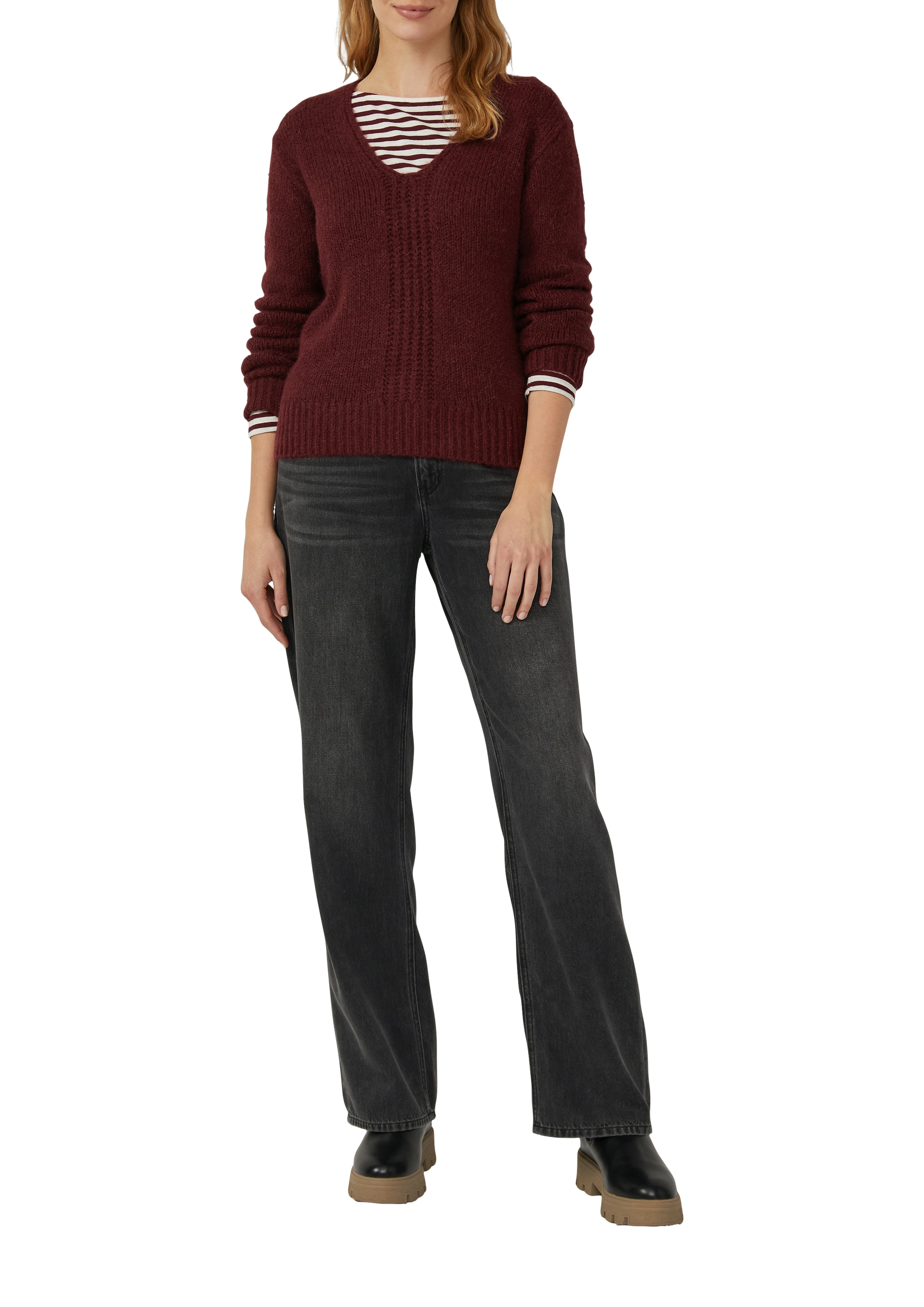 s.Oliver Strickpullover, mit V-Ausschnitt