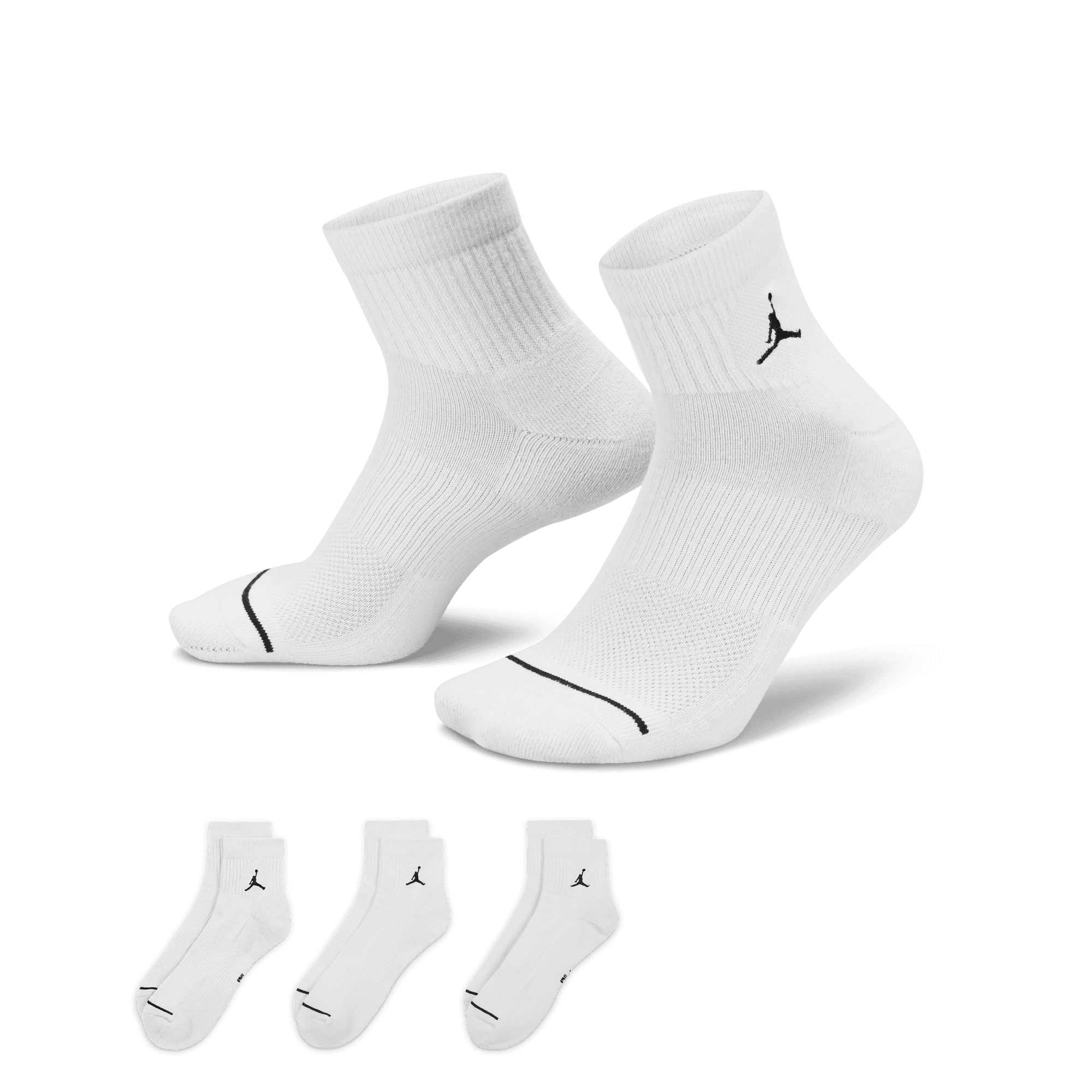 Thumbnail - Nike Funktionssocken "U J ED CUSH POLY ANKLE 3PR 144" für den Alltag, mit schweißableitendem Material, sportlicher Stil