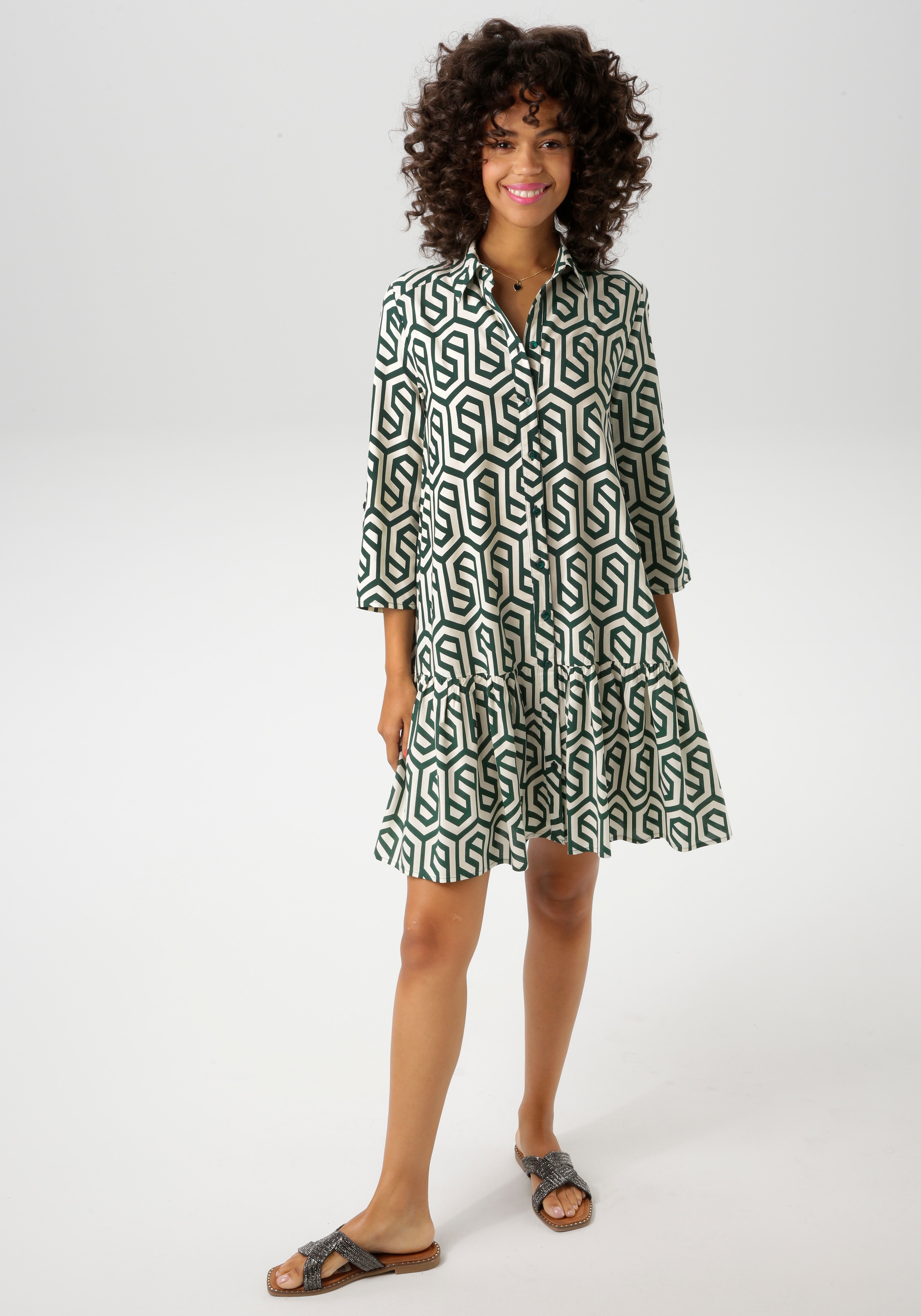 Aniston CASUAL Blusenkleid, mit grafischem Druck günstig online kaufen