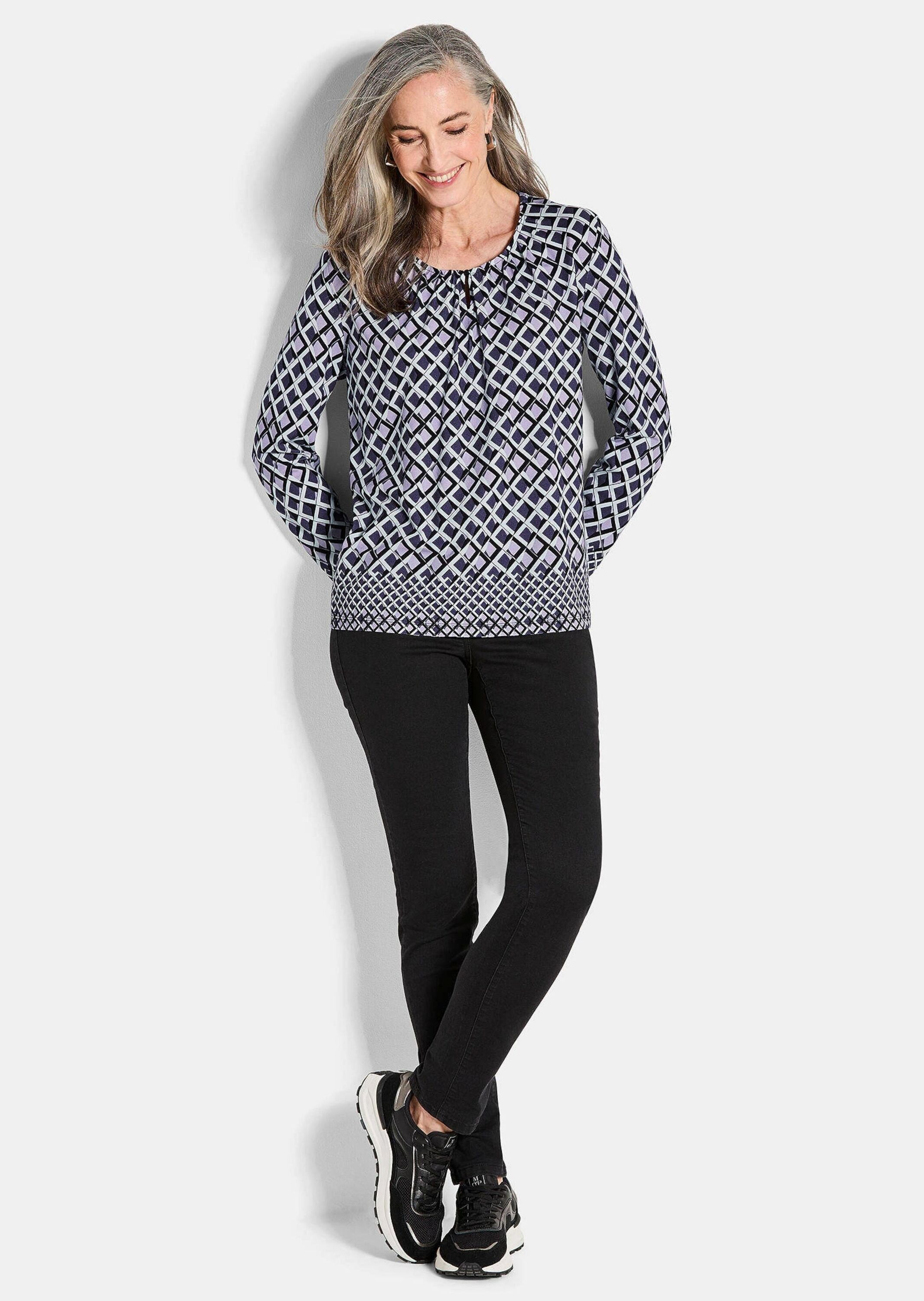 GOLDNER Print-Shirt »Grafisches Jersey-Shirt mit Rundhals«