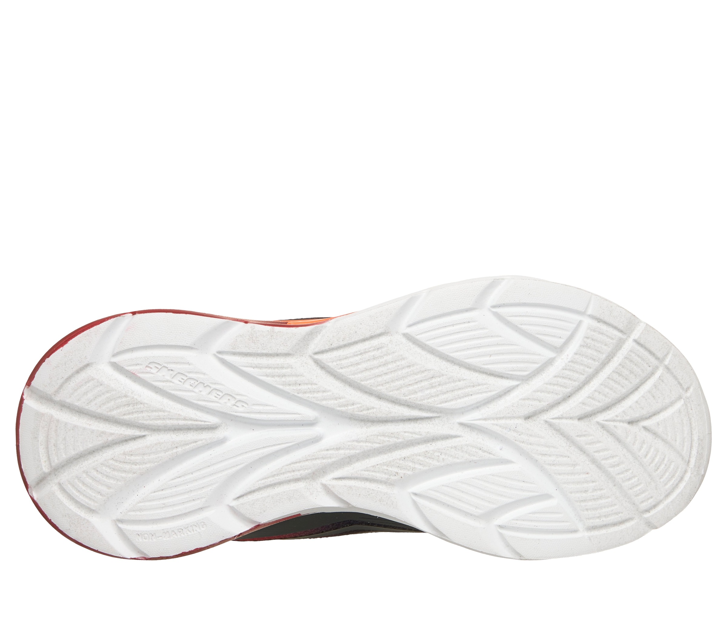 Sneaker SKECHERS "FLEX-GLOW ULTRA", Mädchen, Gr. 31, grau, orange, Lederimitat, Textil, Mesh, kontrastfarbene Details, Schuhe Sneaker, Klettschuh zum Schlüpfen, Größenschablone zum Download 2