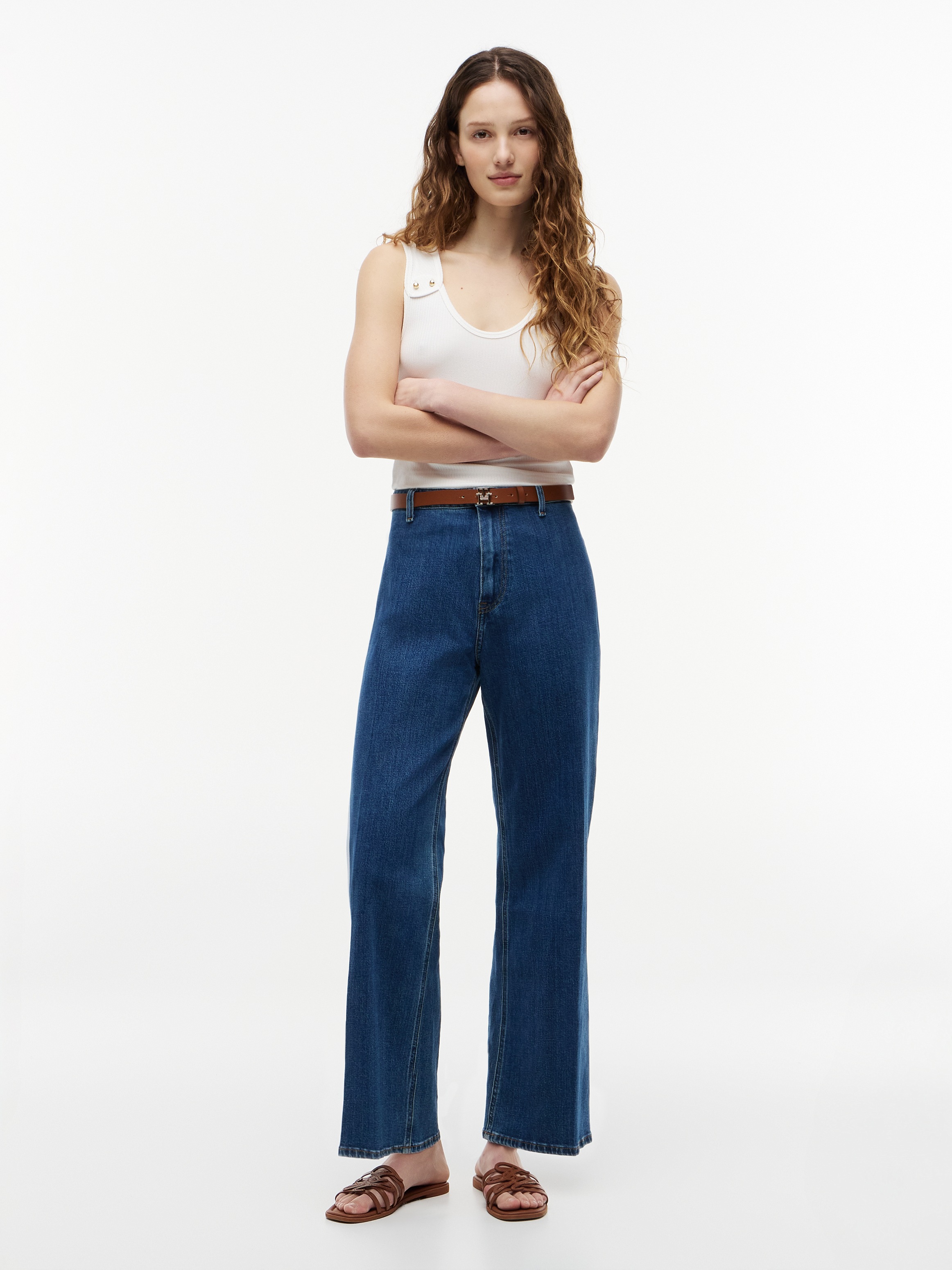 Tommy Hilfiger High-waist-Jeans »WIDE LEG RIAN HW ANKLE« Baumwollmischung, lässig geschnitten, High Waist