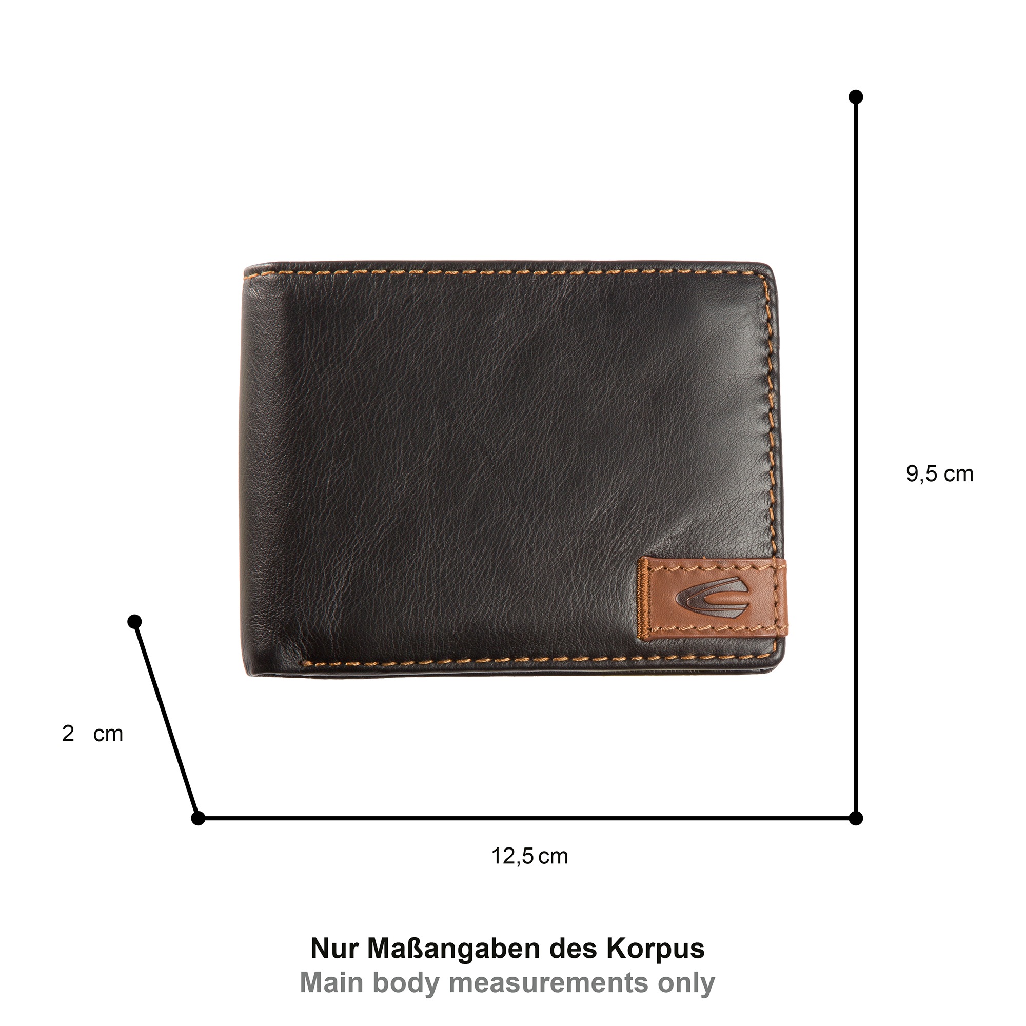 camel active Geldbörse »California« auch hochwertigem Rindsleder mit auffälligen Kontrastnähten