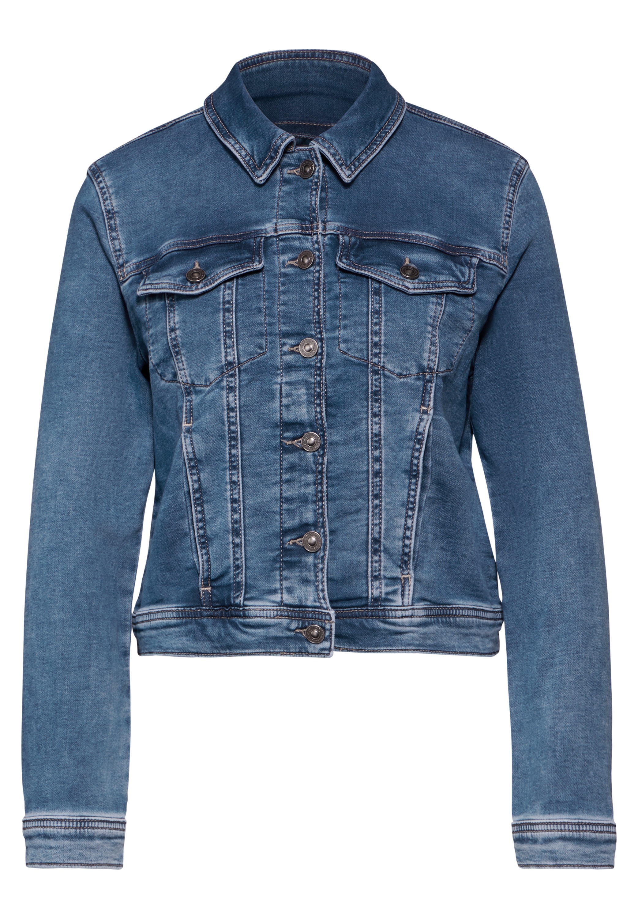 STREET ONE Jeansjacke, ohne Kapuze, mit Brusttaschen