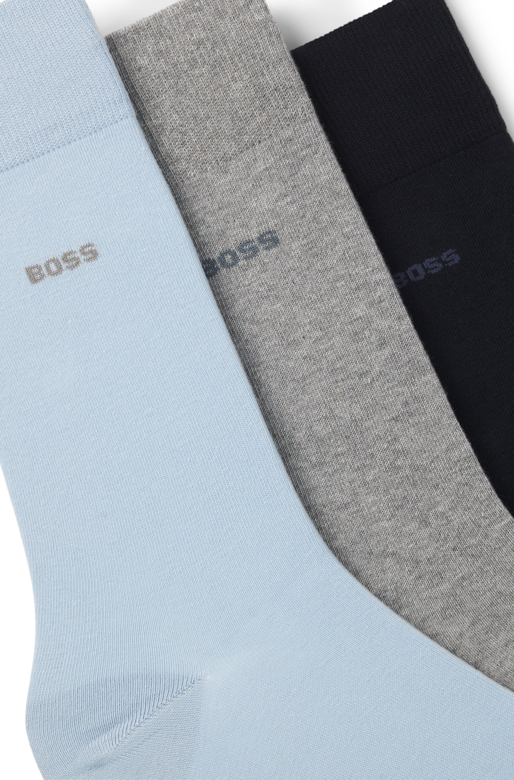 BOSS Businesssocken »3P RS Uni CC« 3 Paar tlg. mittelhoch, verstärkte Zehen- und Fersenpartie