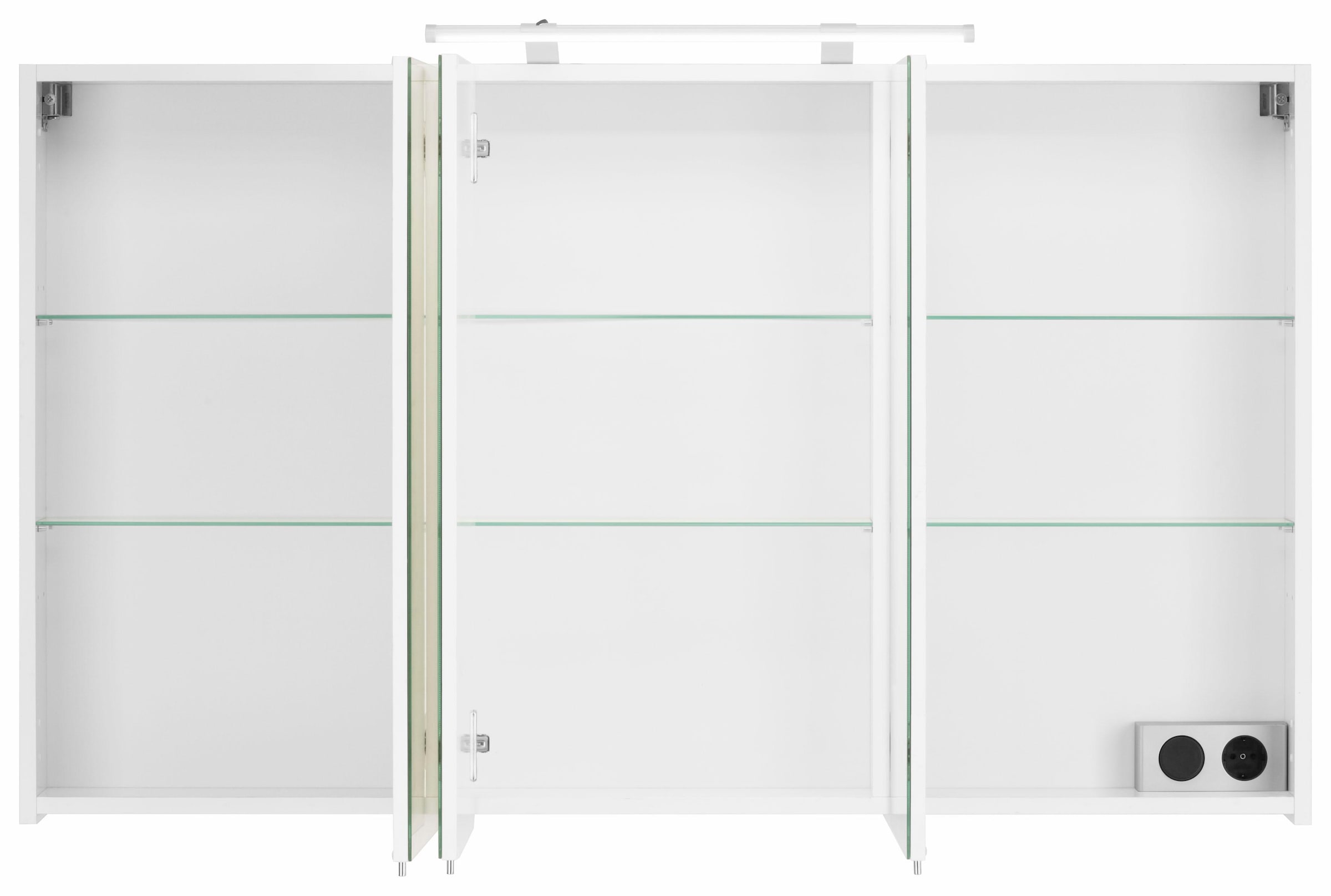 Schildmeyer Spiegelschrank »Dorina«, Breite 3-türig, BAUR Schalter-/Steckdosenbox LED-Beleuchtung, 120 cm, bestellen 