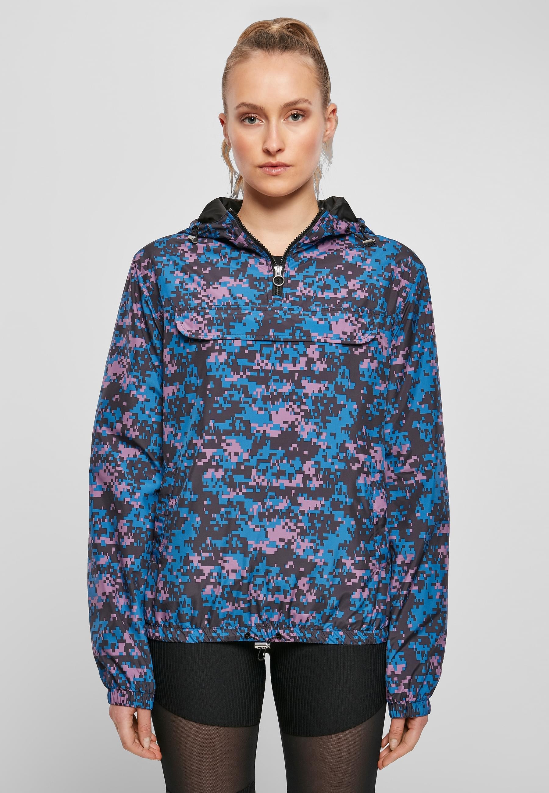 URBAN CLASSICS Windbreaker »Urban Classics Damen Ladies Camo Pull Over Jacket«, (1 St.), mit Kapuze