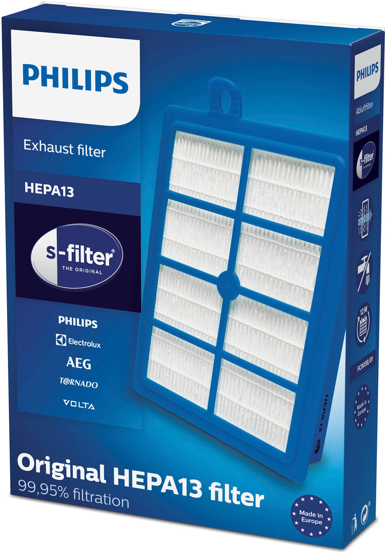 Philips Abluftfilter »FC8038/01«, (Packung, 1 tlg., 1 Abluftfilter), HEPA